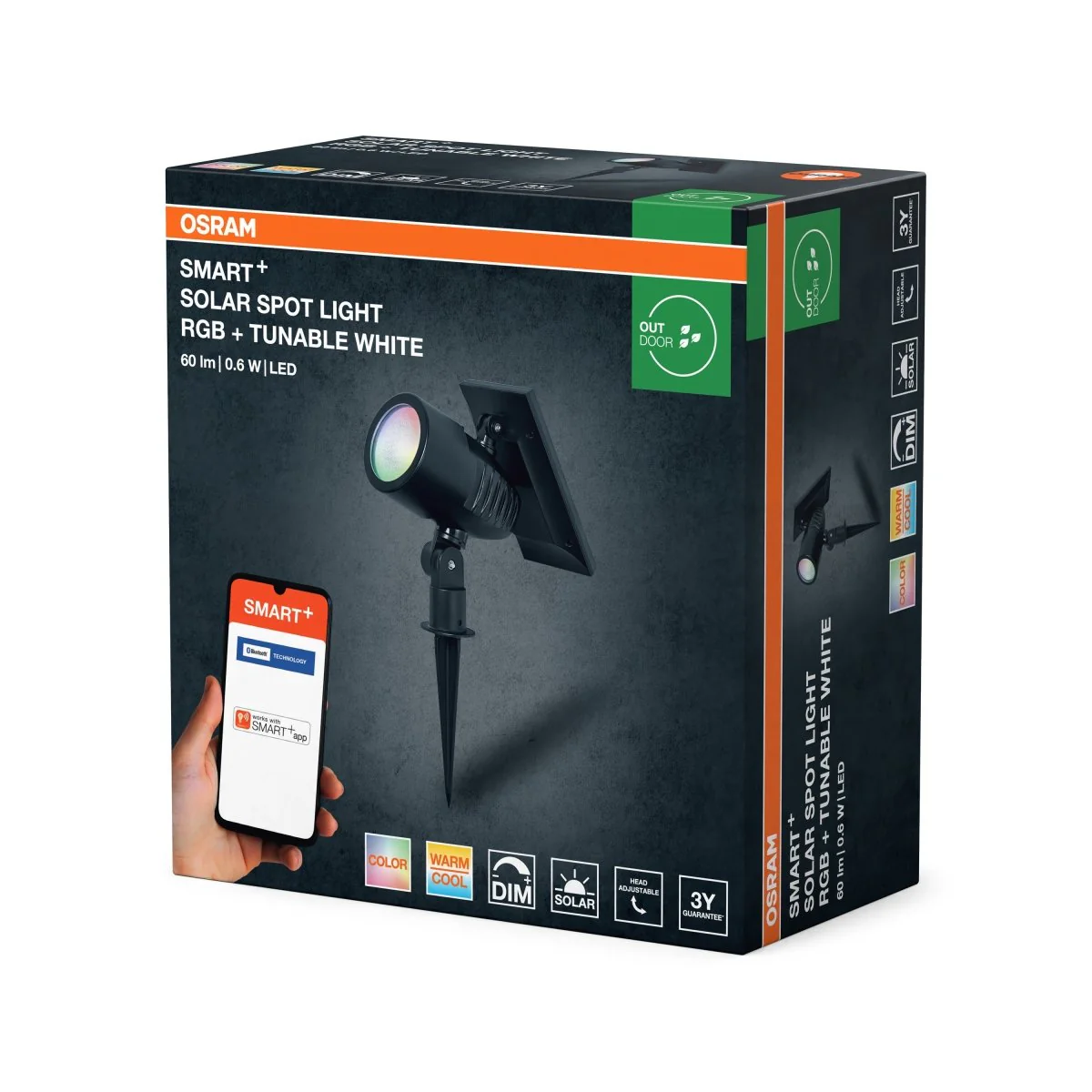 Lampa punktowa LED OSRAM SMART+ BT Solar Spot Light RGB + TW - Image 2