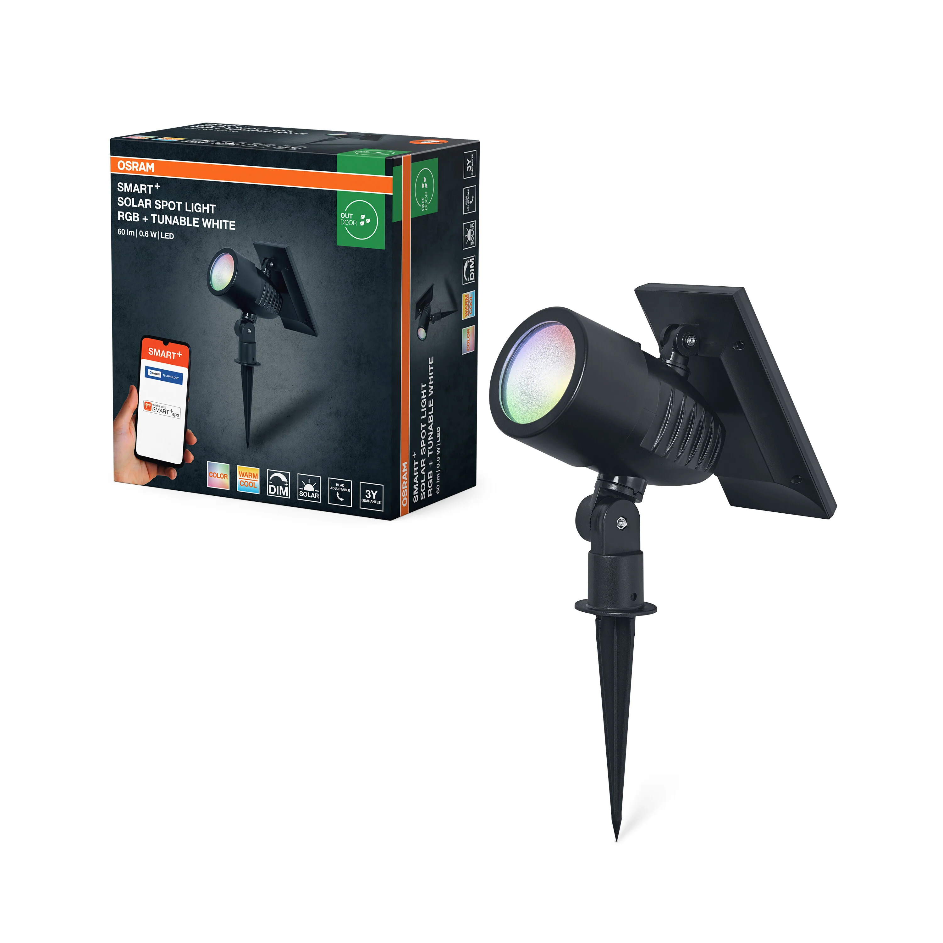 Lampa punktowa LED OSRAM SMART+ BT Solar Spot Light RGB + TW - Image 5