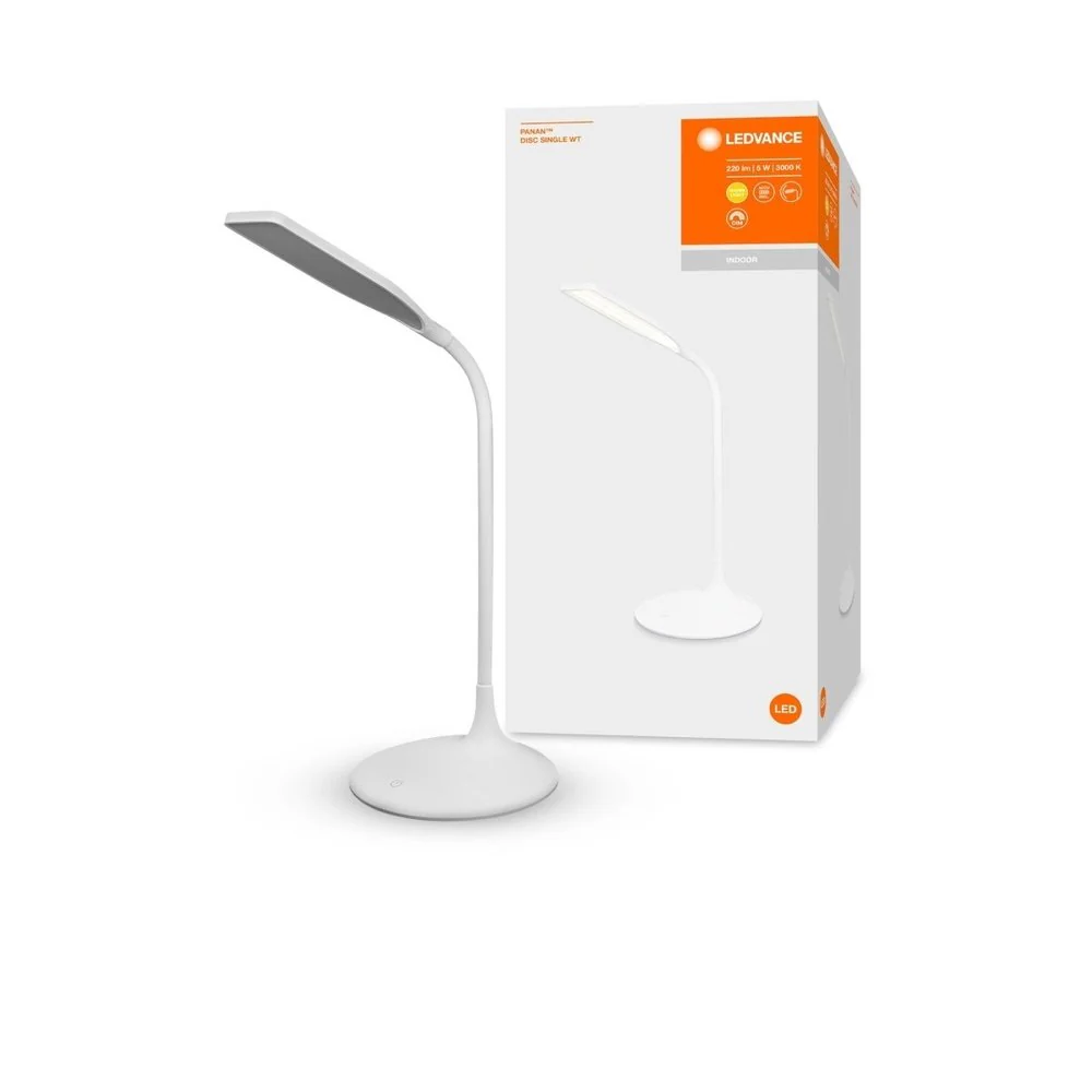 Przenośna lampka biurkowa LED PANAN Disc Single White - Image 4
