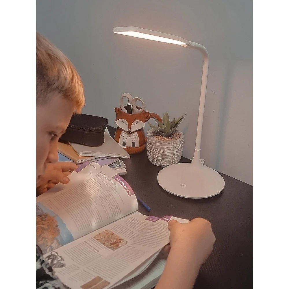 Przenośna lampka biurkowa LED PANAN Disc Single White - Image 8