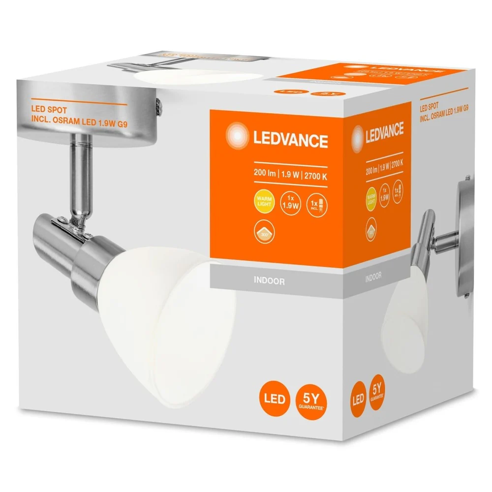Lampa sufitowa LED SPOT G9 1.9W, punktowa, barwa ciepła - Image 3
