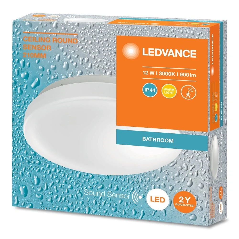 Oprawa LED sufitowa IP44 czujnik obecności 12W 3000K 900lm - Image 2