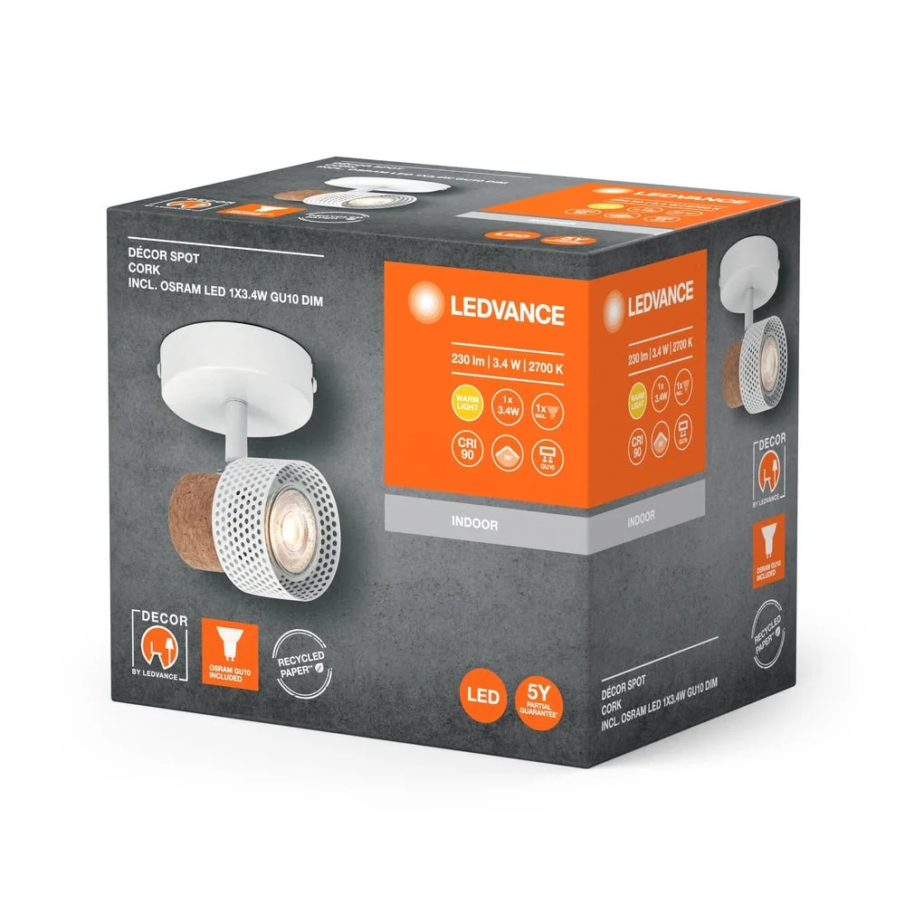 Oprawa LED sufitowa regulowany reflektor punktowyGU10 3,40W - Image 3