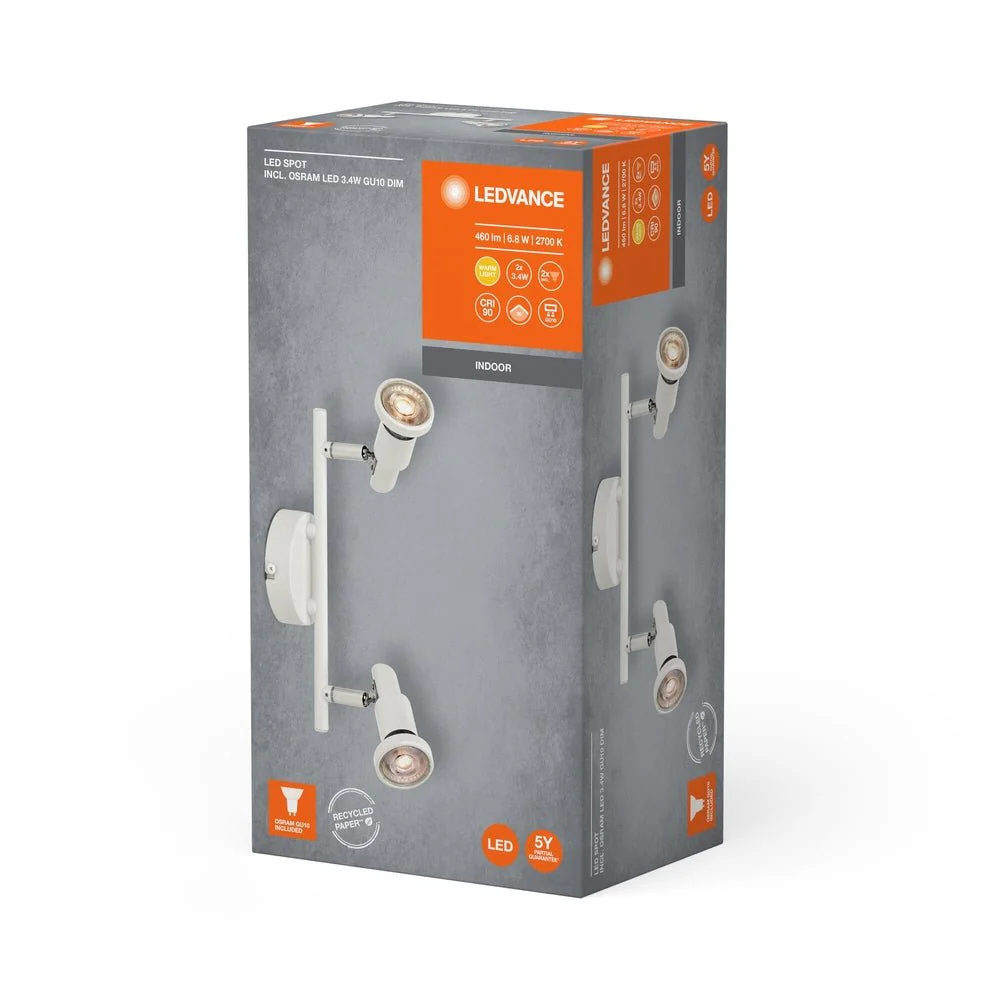 Oprawa LED sufitowa z regulowanymi reflektorami 6,80W 2700K - Image 3