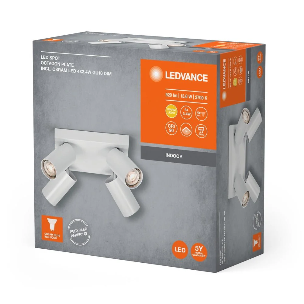 Oprawa LED sufitowa z ściemnialnym reflektorem GU10 13,60W - Image 3