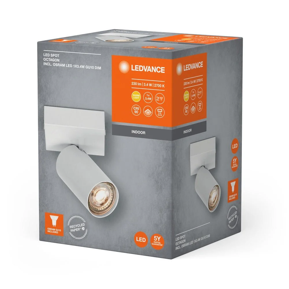 Oprawa LED z regulowanymi reflektorami GU10 3,40W 2700K - Image 3