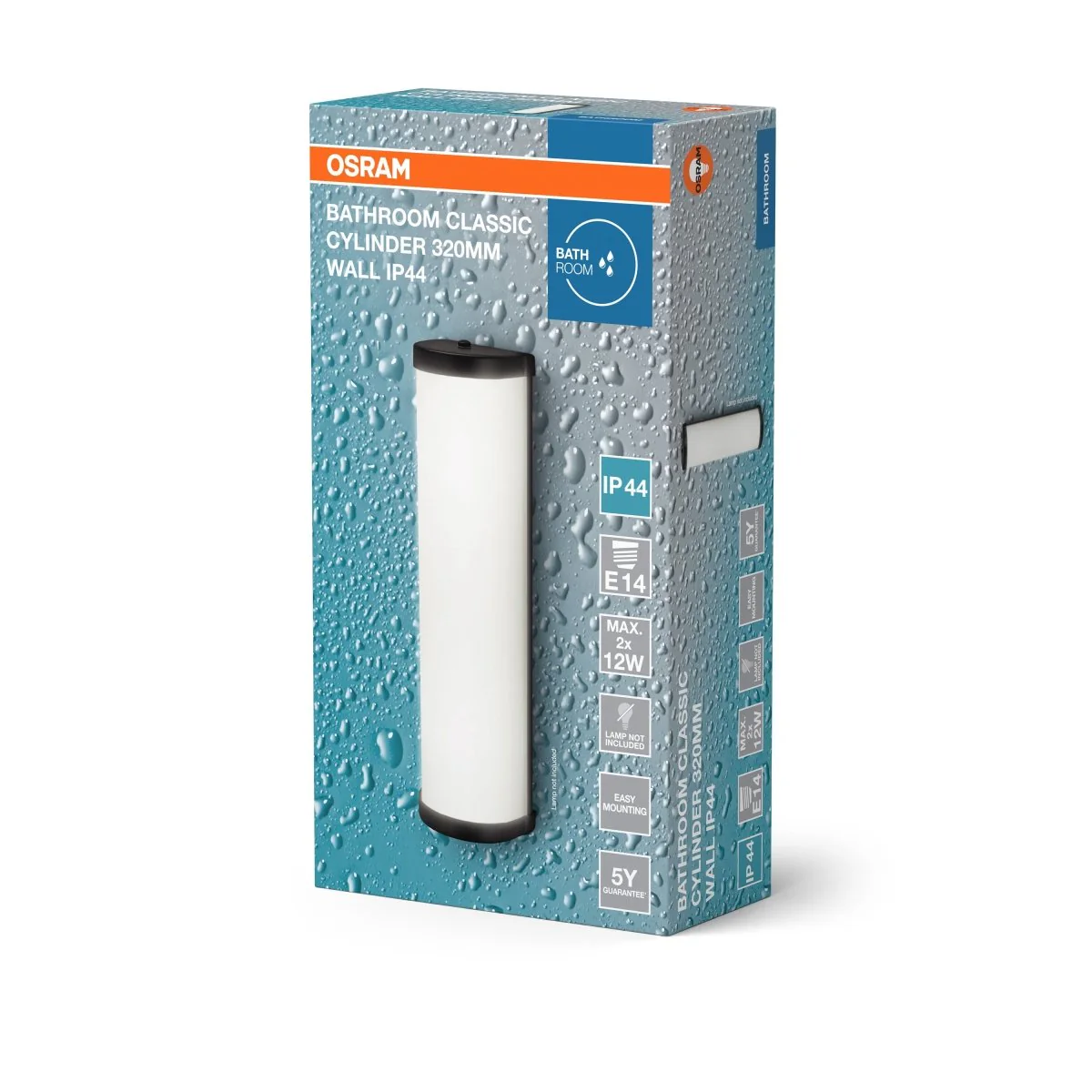 OSRAM Bathroom Kinkiet IP44 E14 320mm czarny - Image 2