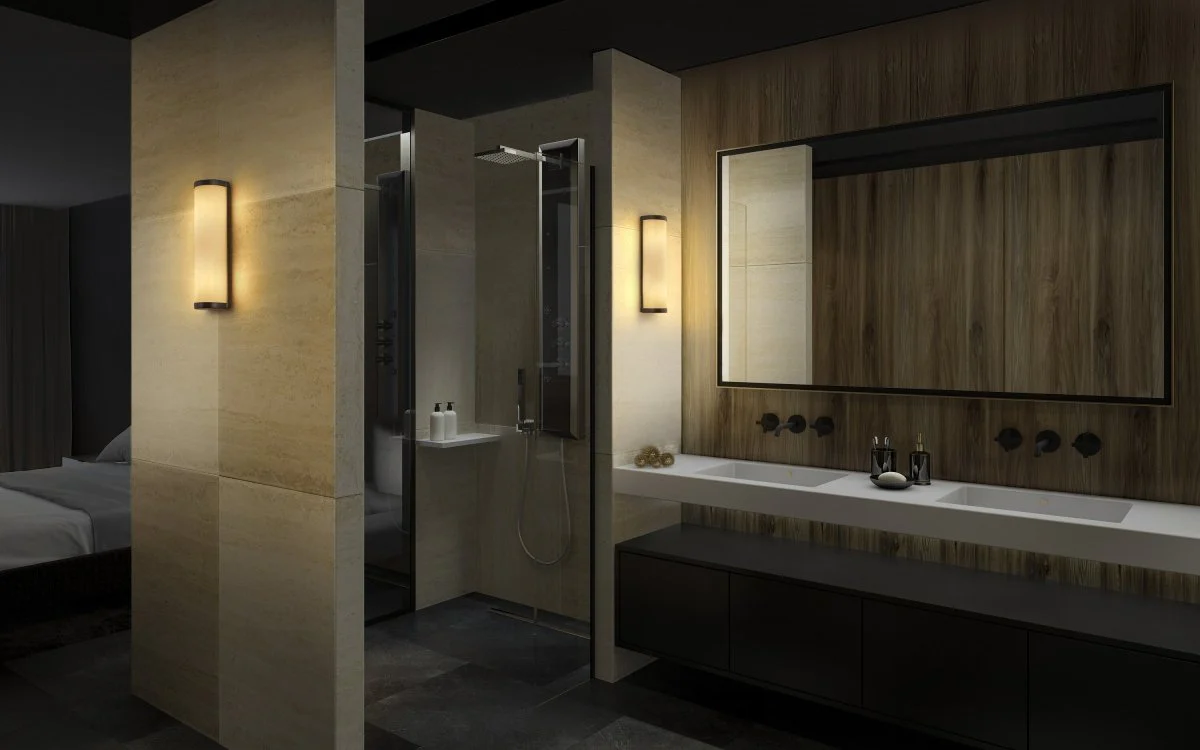 OSRAM Bathroom Kinkiet IP44 E14 320mm czarny - Image 8