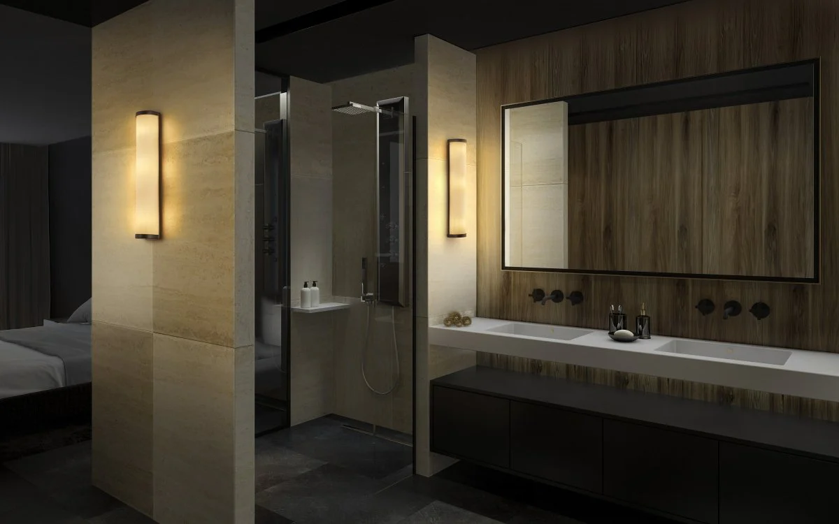 OSRAM Bathroom Kinkiet IP44 E14 455mm czarny - Image 4