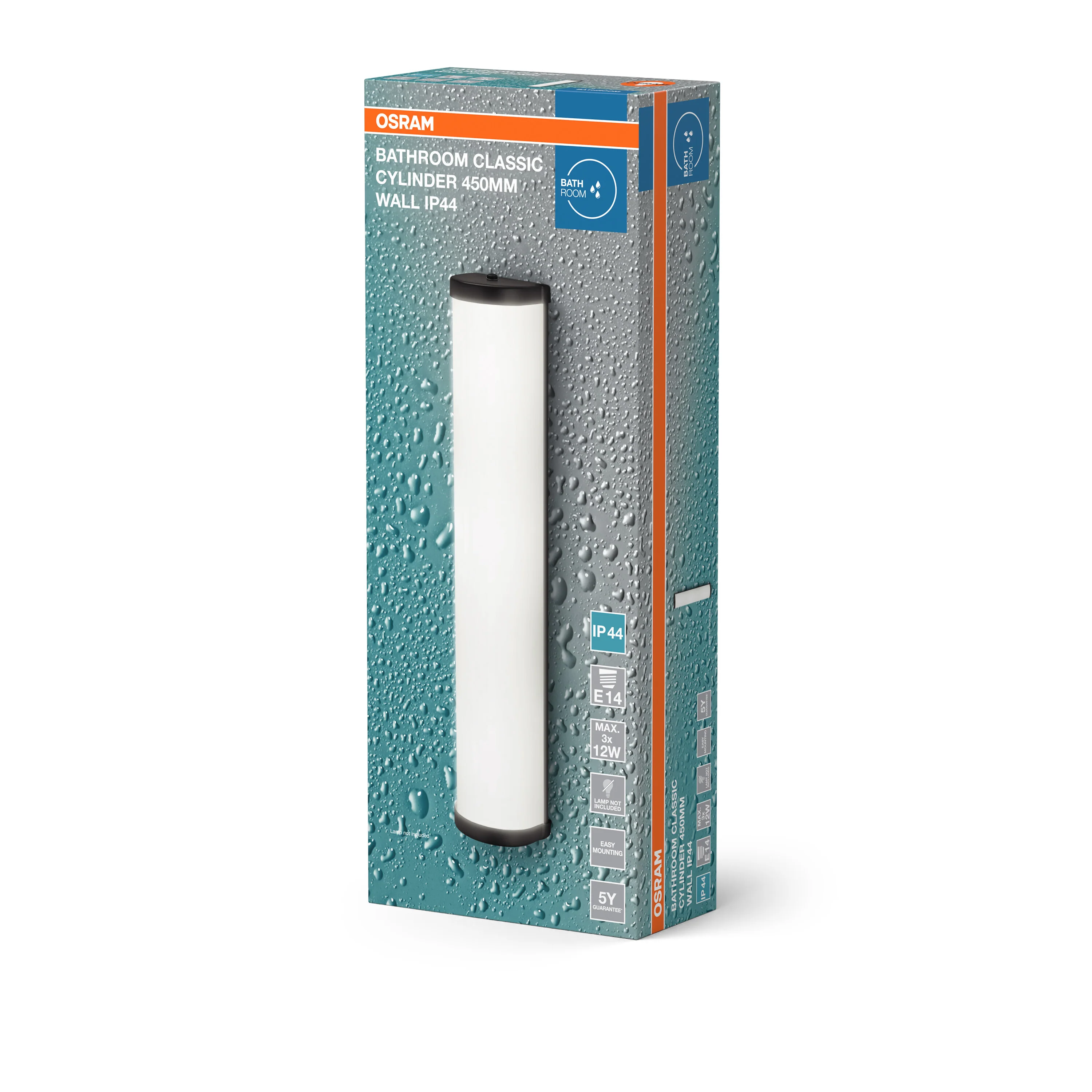OSRAM Bathroom Kinkiet IP44 E14 455mm czarny - Image 6