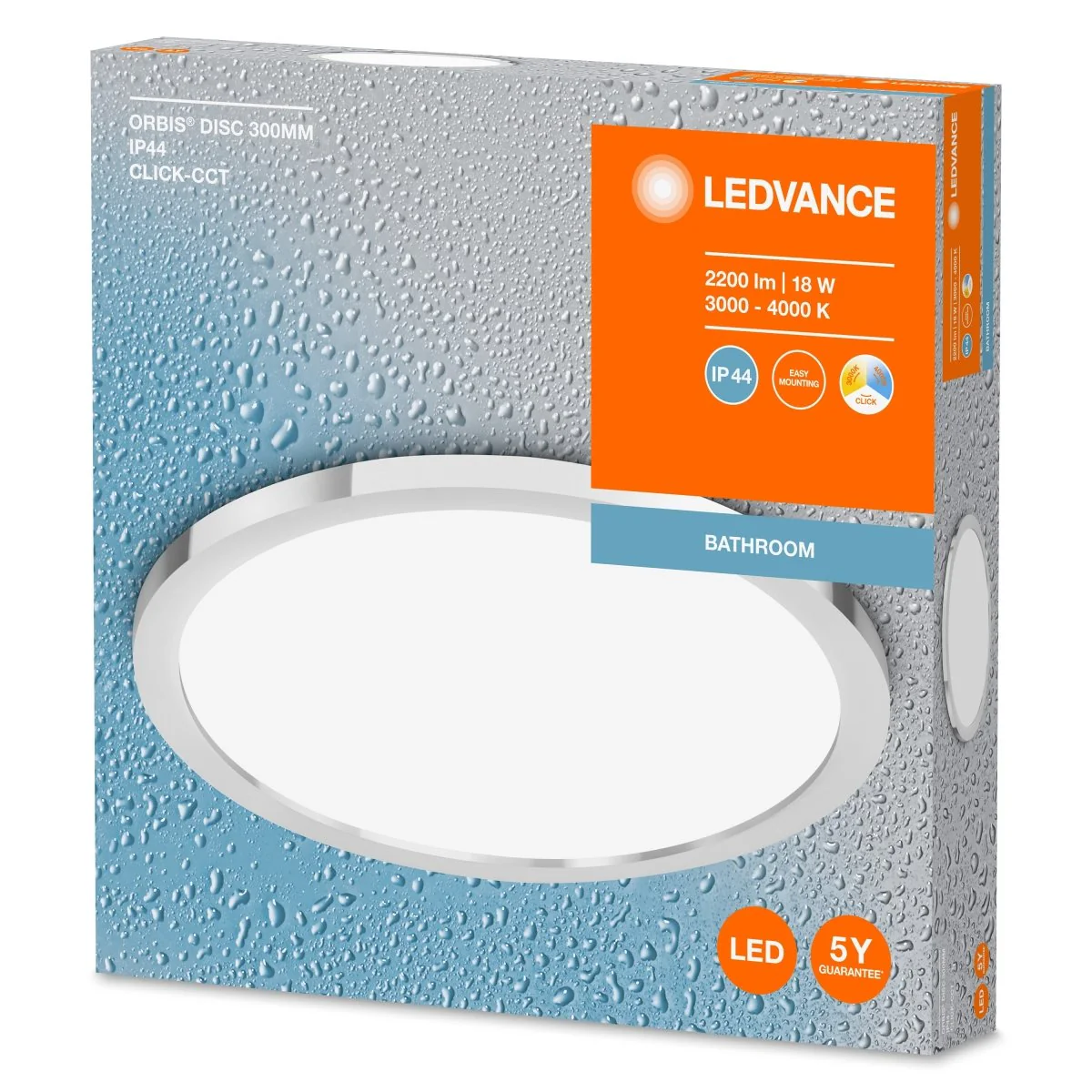 OSRAM Bathroom lampa sufitowa CCT IP44 chrom, Click-CCT - Image 2