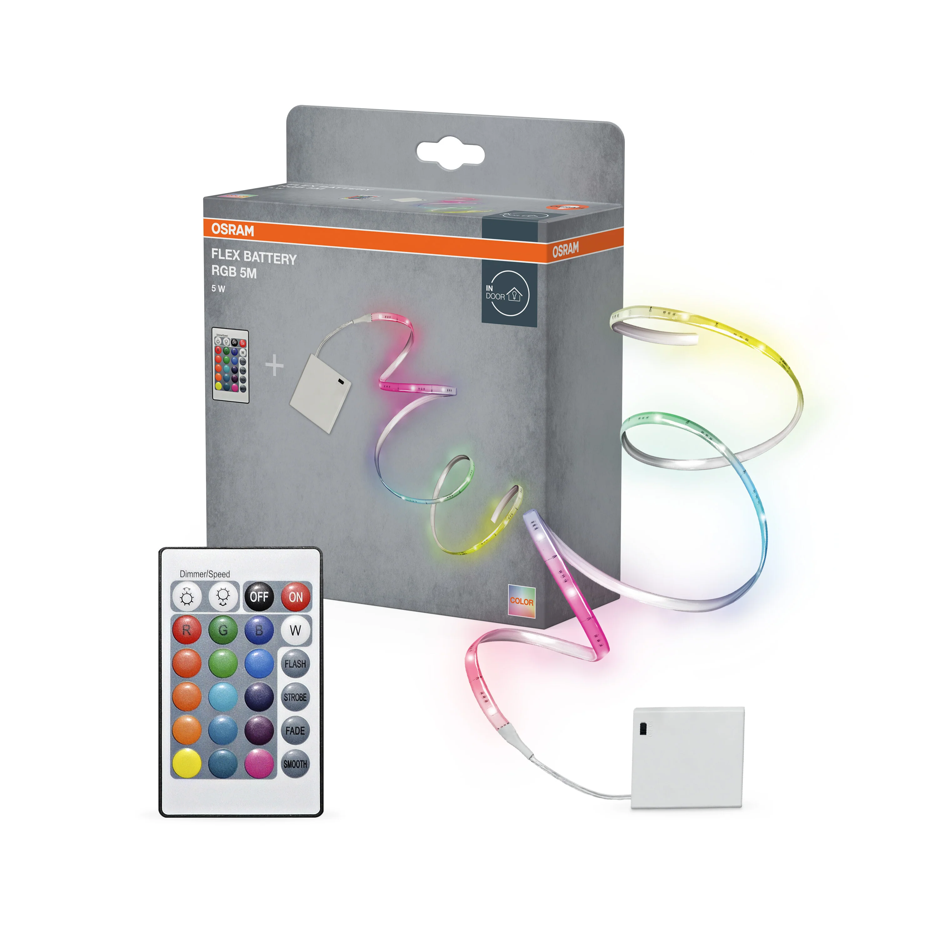 OSRAM BATTERY STRIPS RGB 5M z pilotem - Image 5