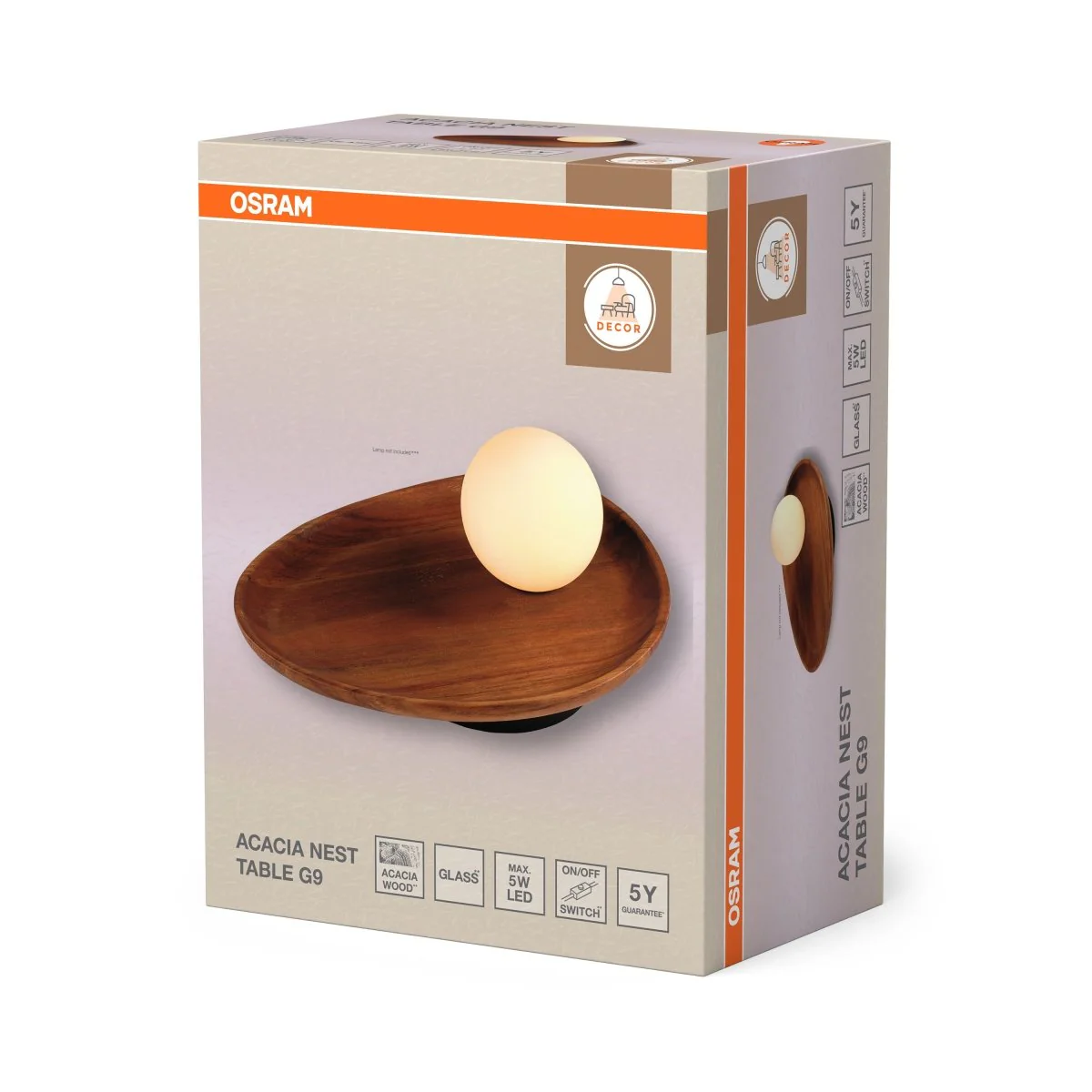 OSRAM Decor Acacia Nest Lampa stołowa 1xG9 brązowa - Image 2