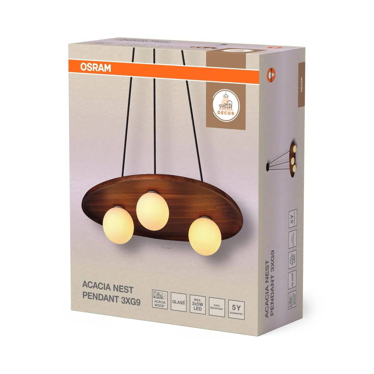 OSRAM Decor Acacia Nest Wisząca 1xG9 brązowy - Image 2
