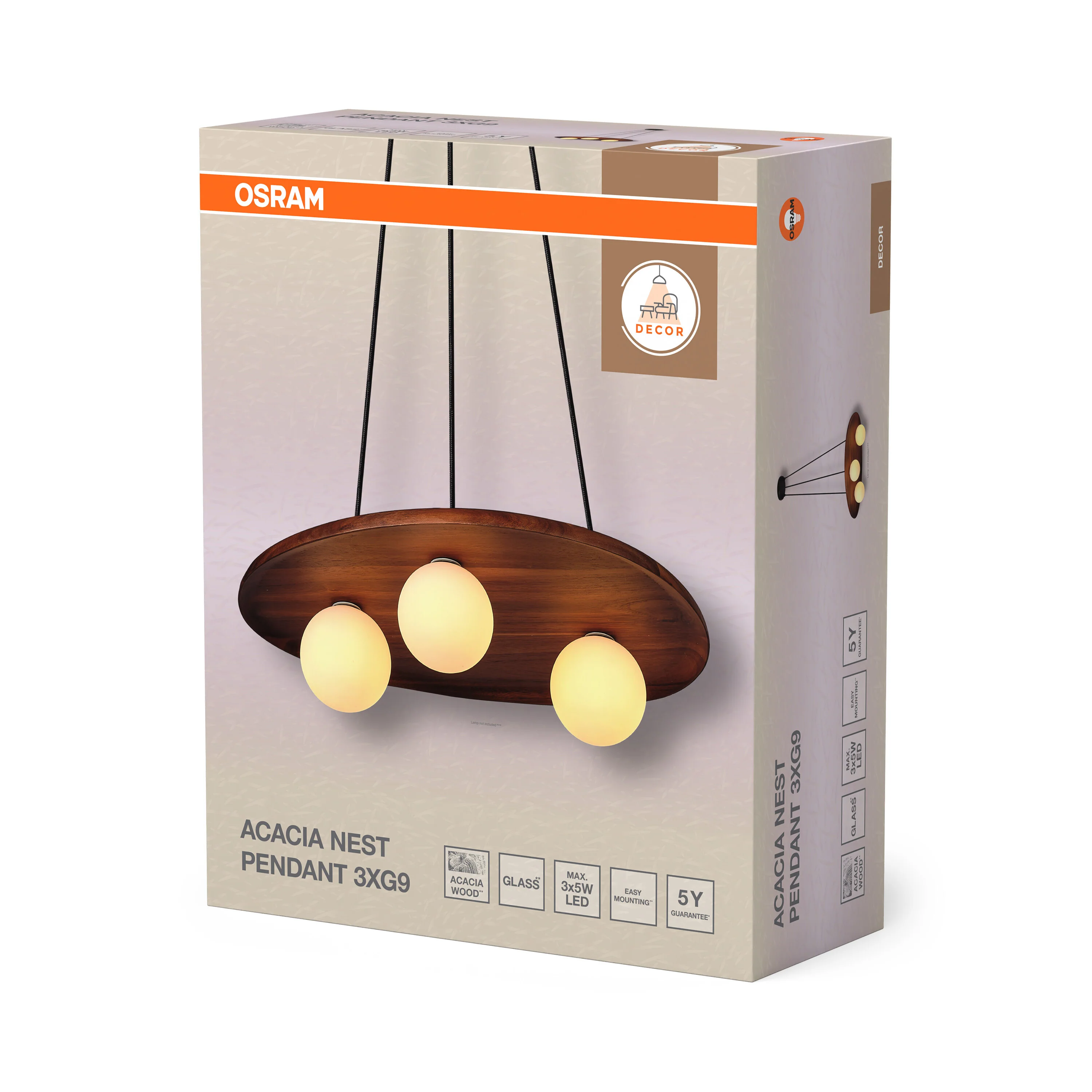OSRAM Decor Acacia Nest Wisząca 1xG9 brązowy - Image 6