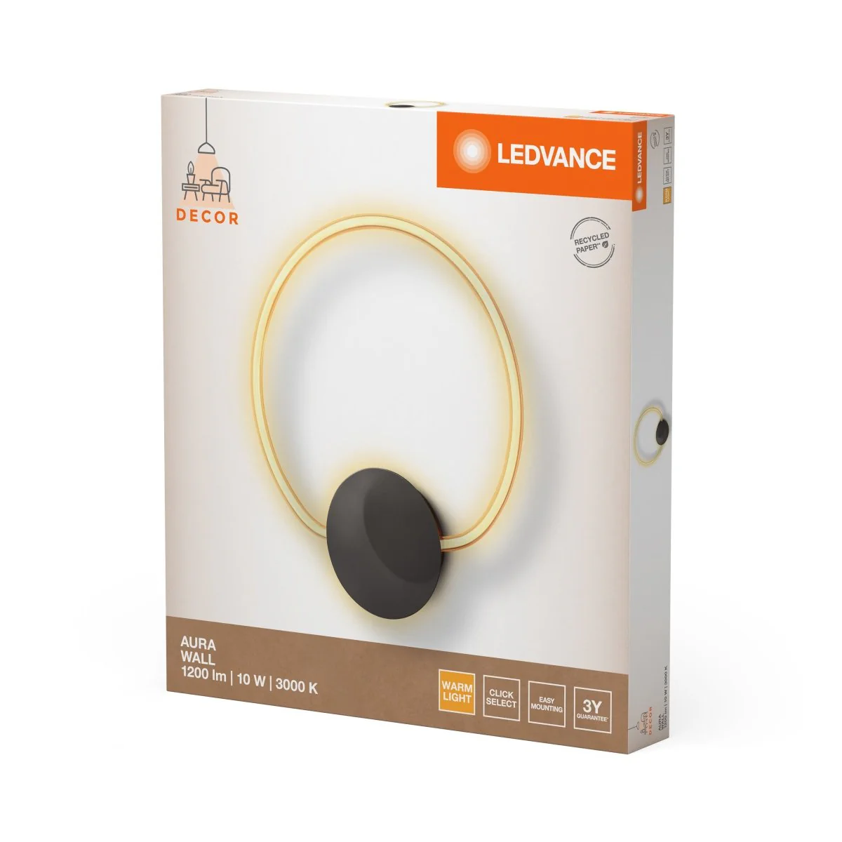 OSRAM Decor Aura Kinkiet 10W 830 Click Select Classic - Image 2