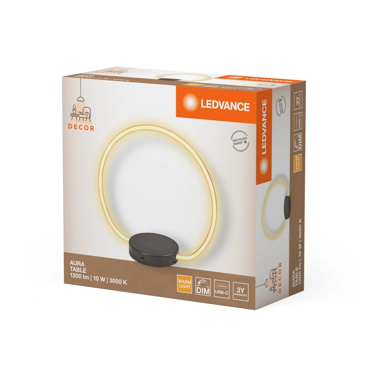 OSRAM Decor Aura lampa stołowa 10W 830 Touch DIM USB - Image 2