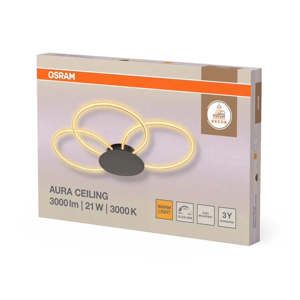OSRAM Decor Aura Plafon 21W 830 Click DIM - Image 2