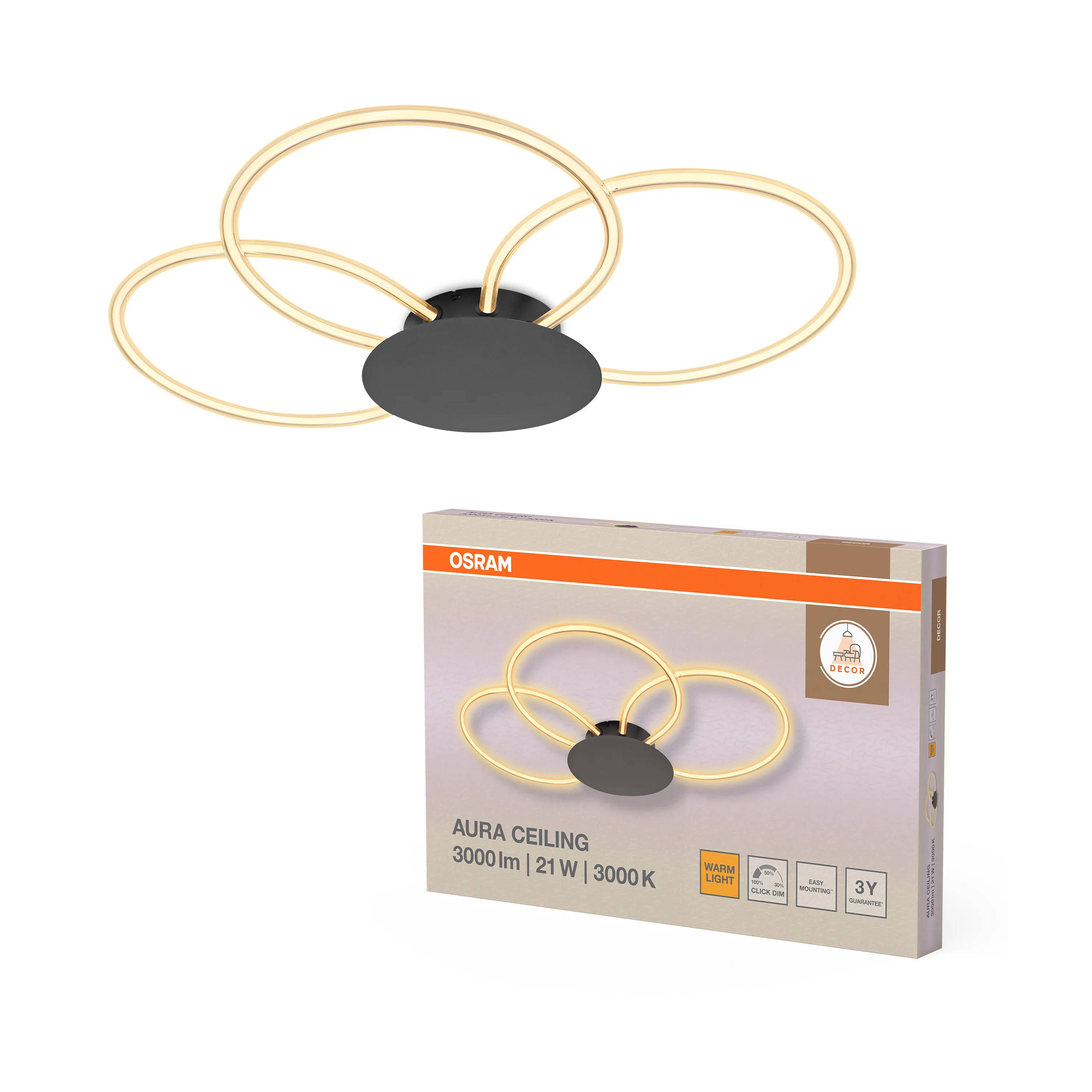 OSRAM Decor Aura Plafon 21W 830 Click DIM - Image 5