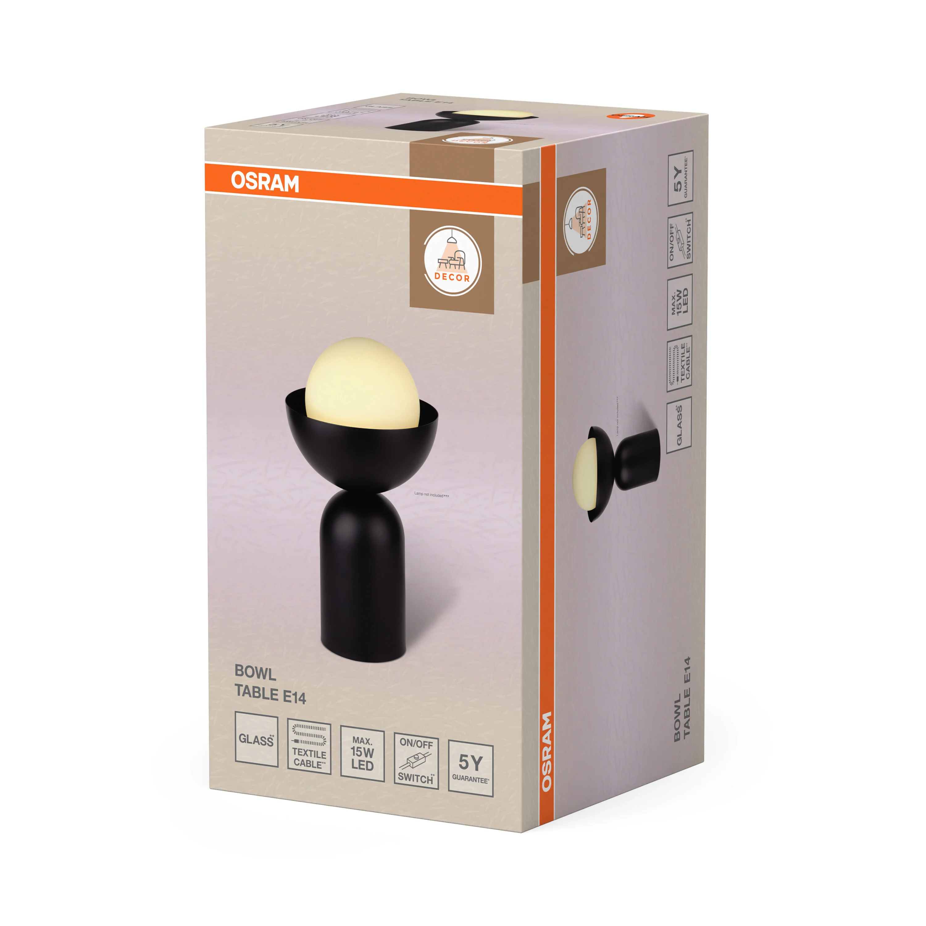 OSRAM Decor Bowl Lampa stołowa E14 czarna - Image 6