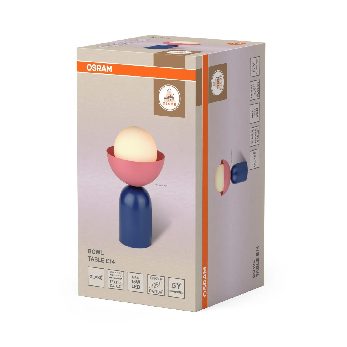 OSRAM Decor Bowl Lampa stołowa E14 niebieska - Image 2