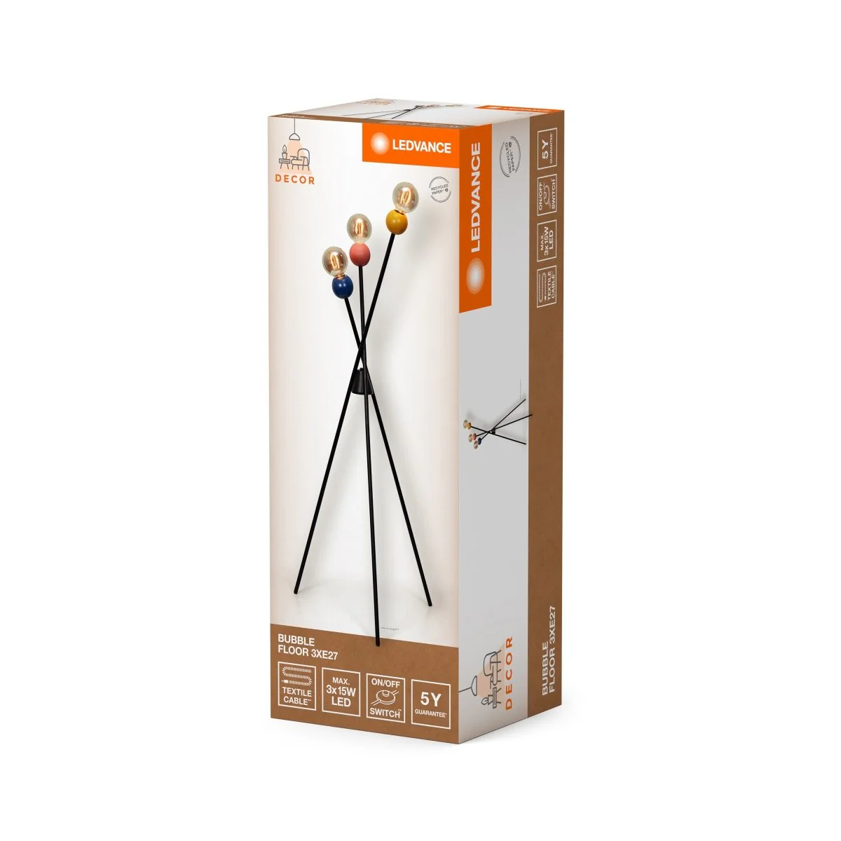 OSRAM Decor Bubble lampa podłogowa 3×E27 wielokolorowa - Image 2