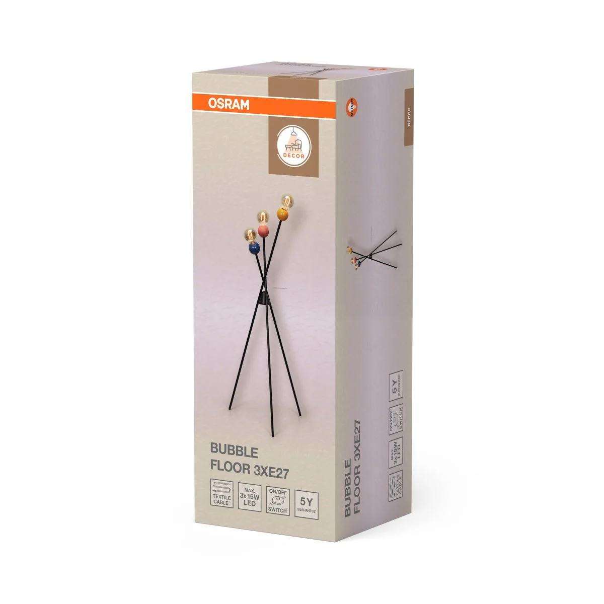 OSRAM Decor  Bubble Lampa stojąca 3xE27 multikolor - Image 2