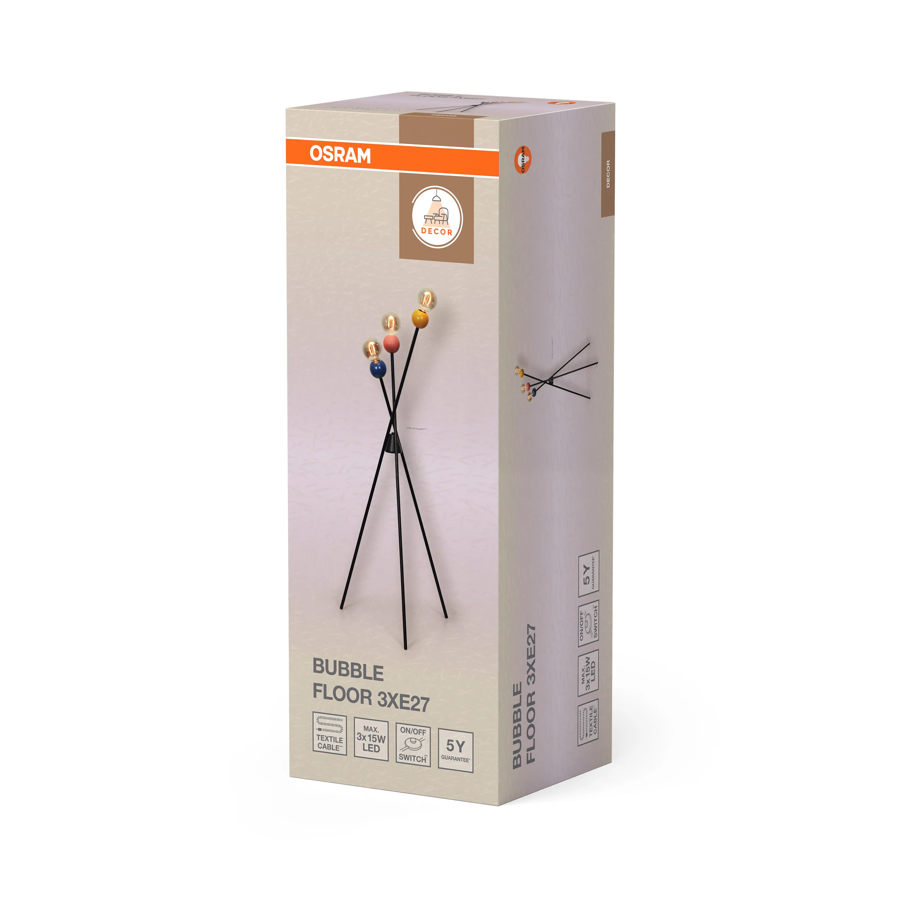OSRAM Decor  Bubble Lampa stojąca 3xE27 multikolor - Image 6