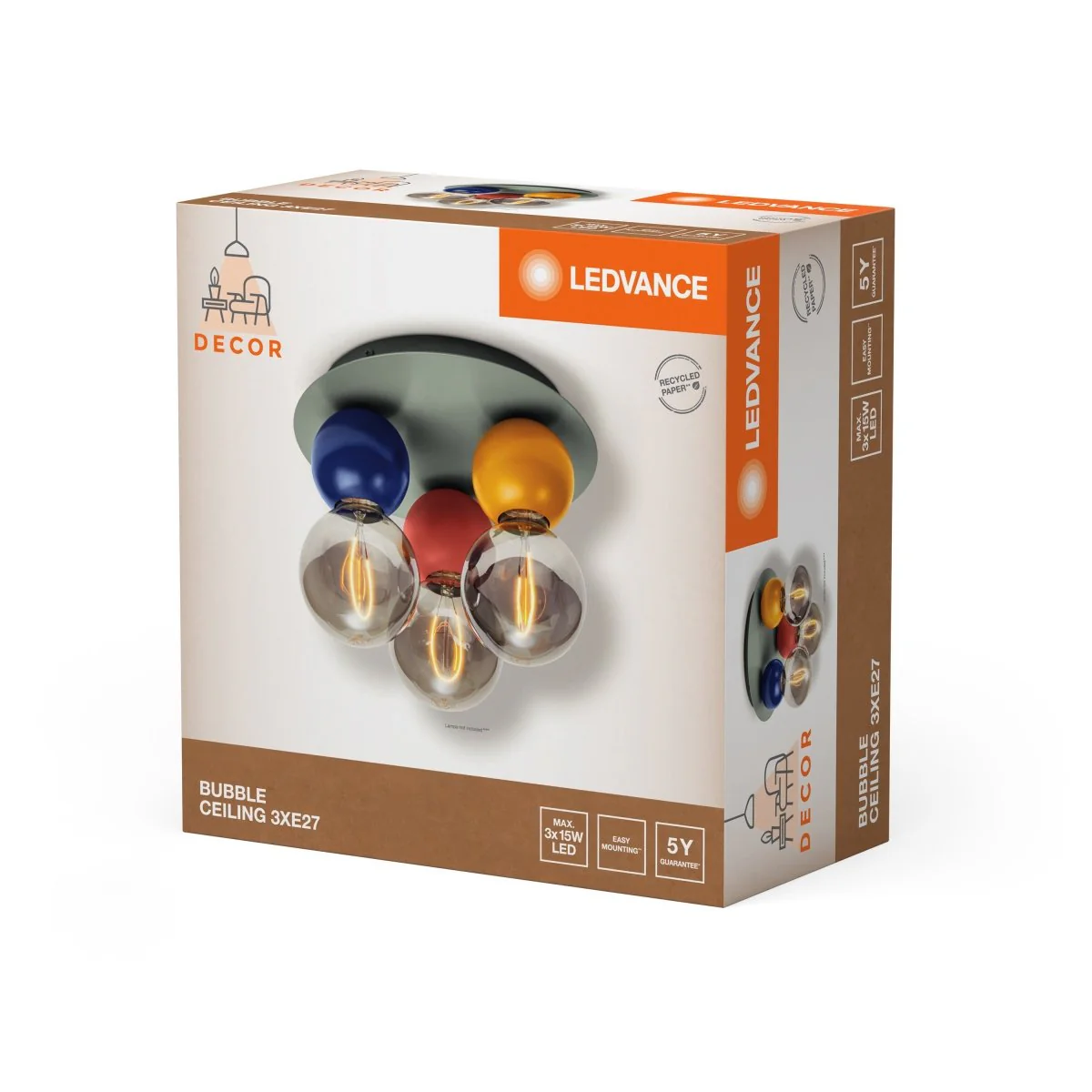 OSRAM Decor Bubble Plafon 3xE27 kolorowy - Image 2