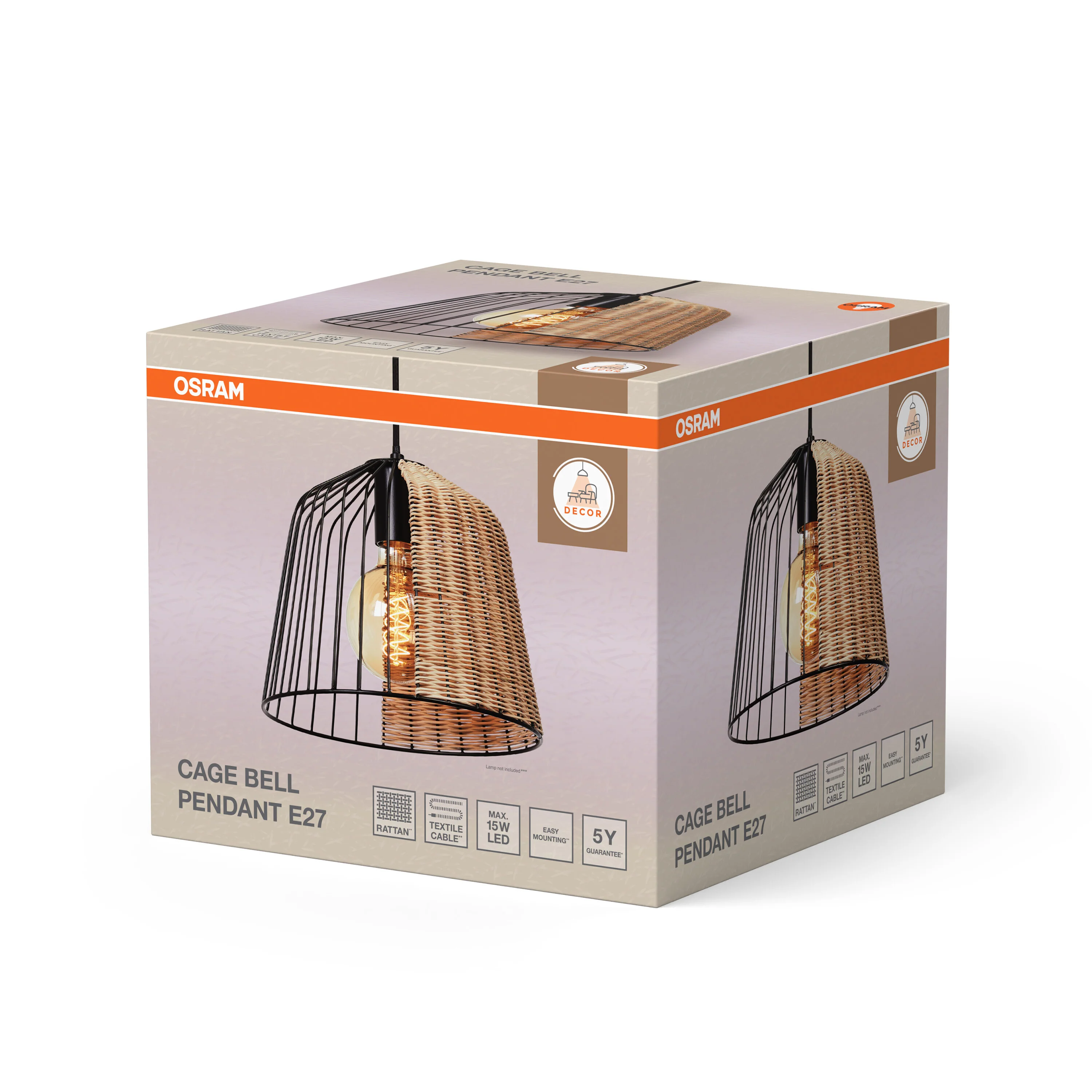 OSRAM Decor Cage Bell Wisząca E27 czarny - Image 6