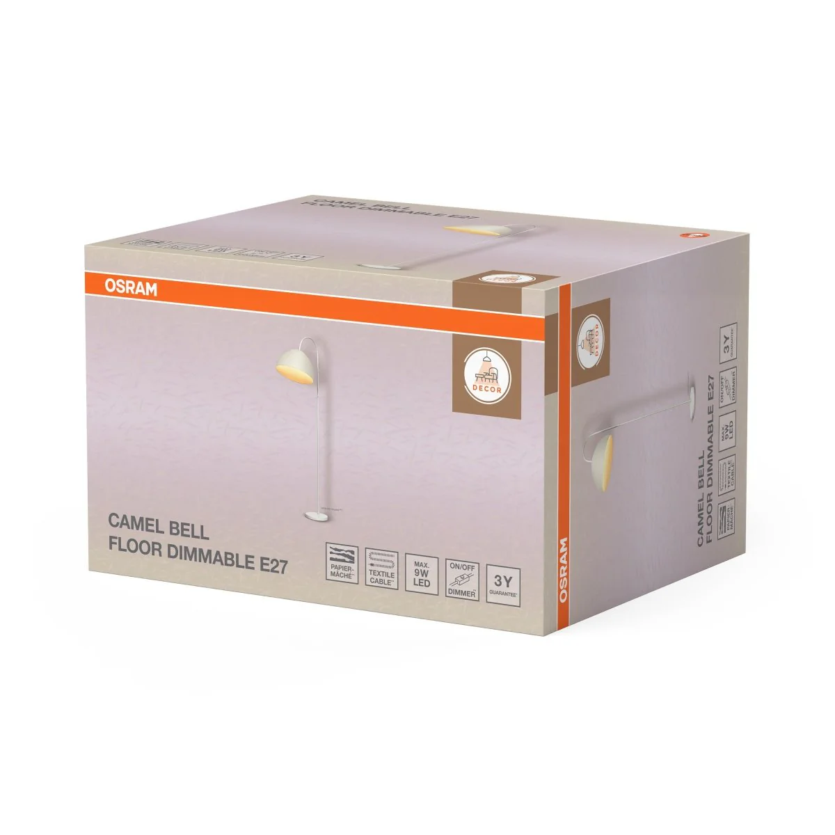 OSRAM Decor Camel Bell Lampa stojąca E27 DIM biała - Image 2