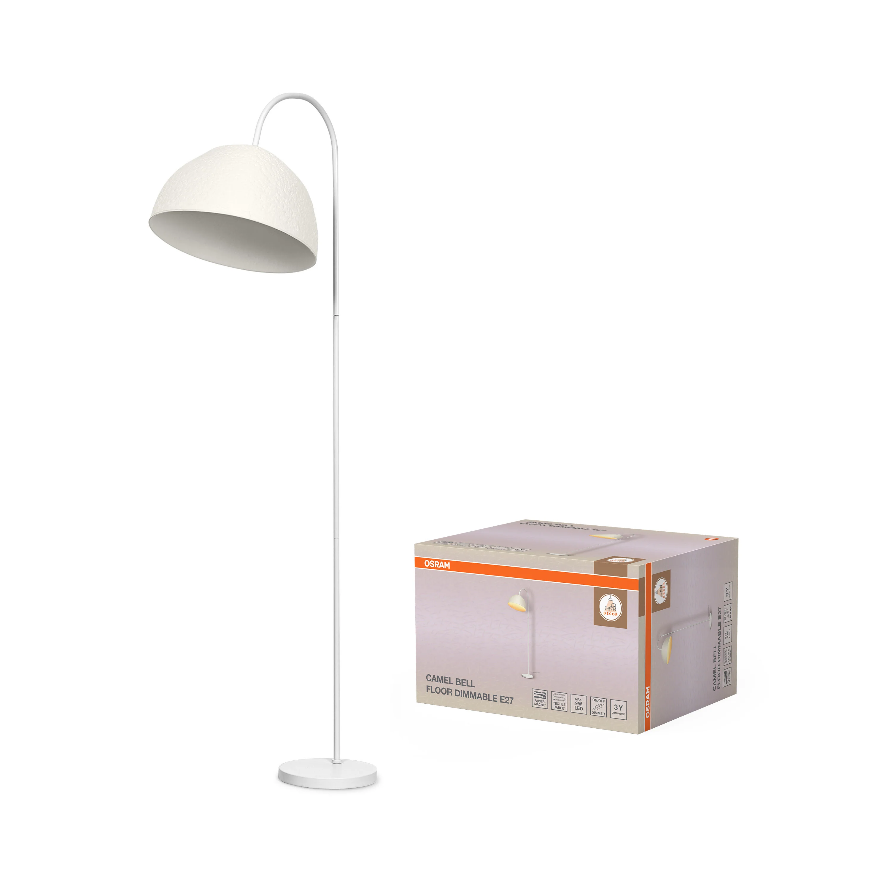 OSRAM Decor Camel Bell Lampa stojąca E27 DIM biała - Image 5