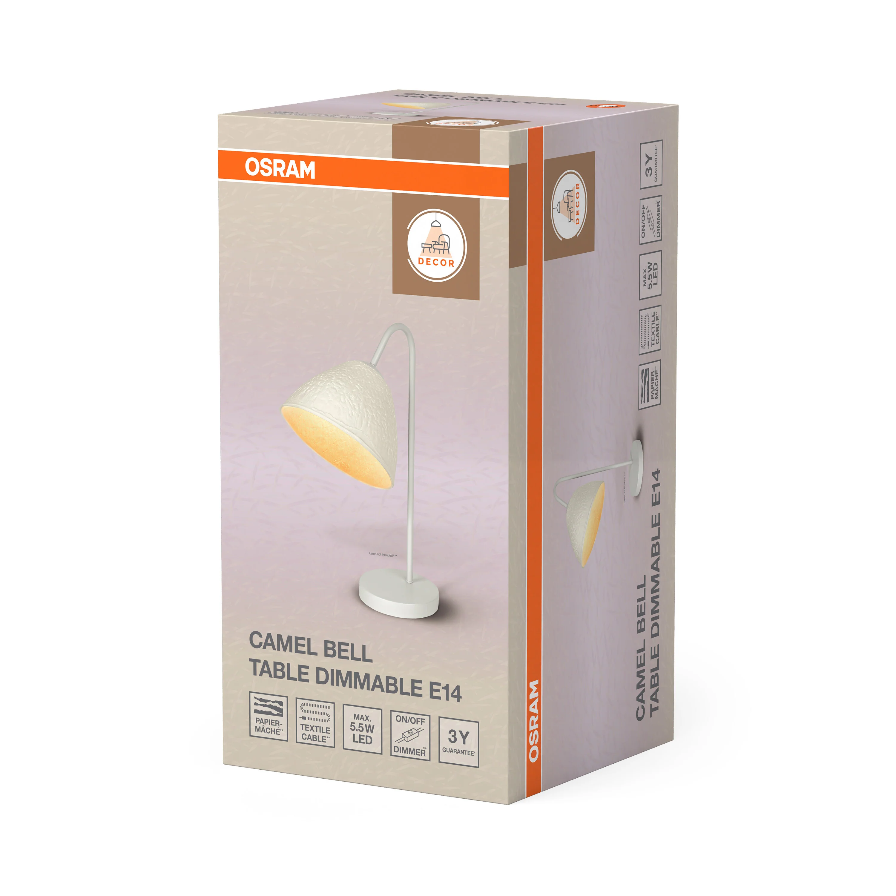 OSRAM Decor Camel Bell Lampa stołowa E14 DIM  biała - Image 6