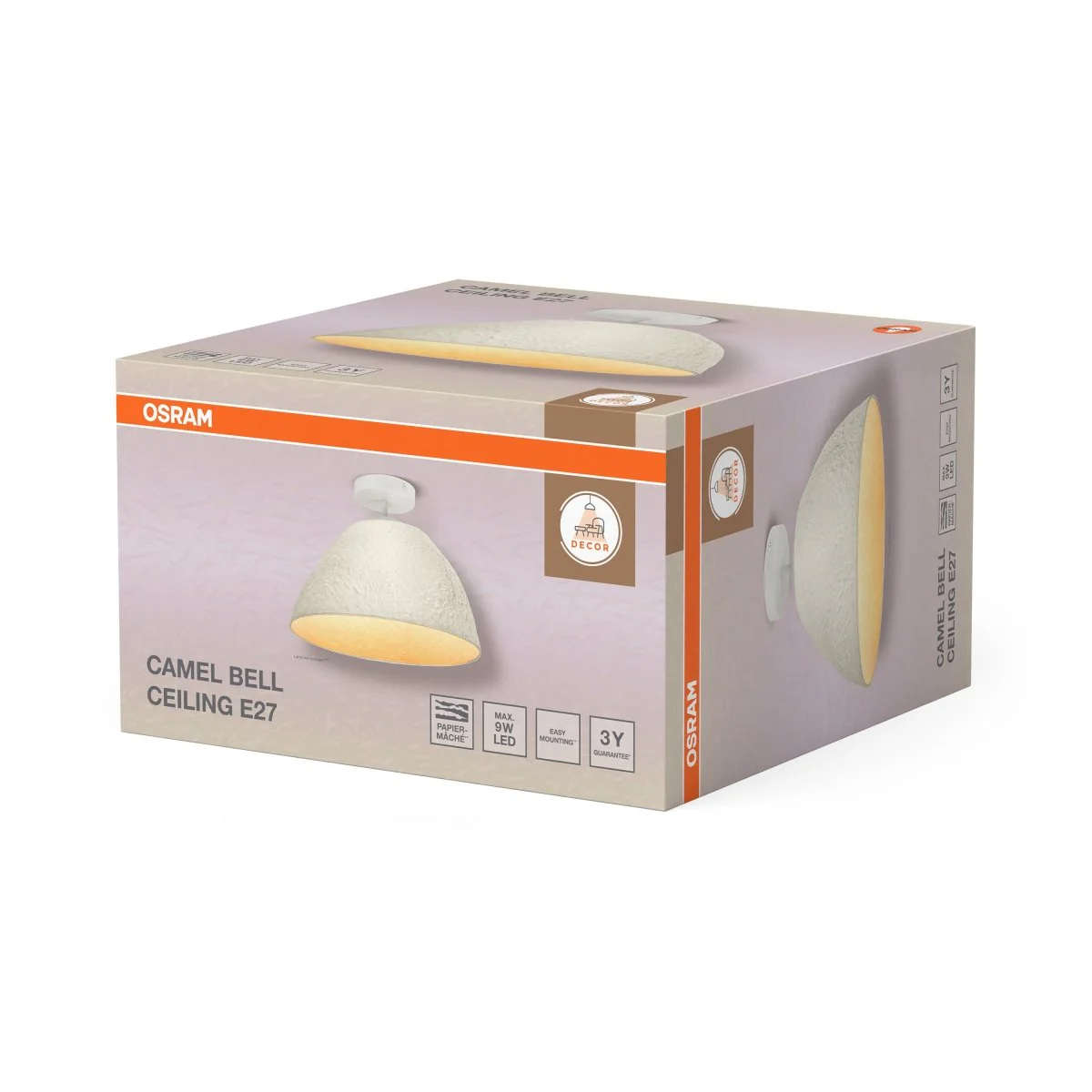 OSRAM Decor Camel Bell Plafon E27 biały - Image 2