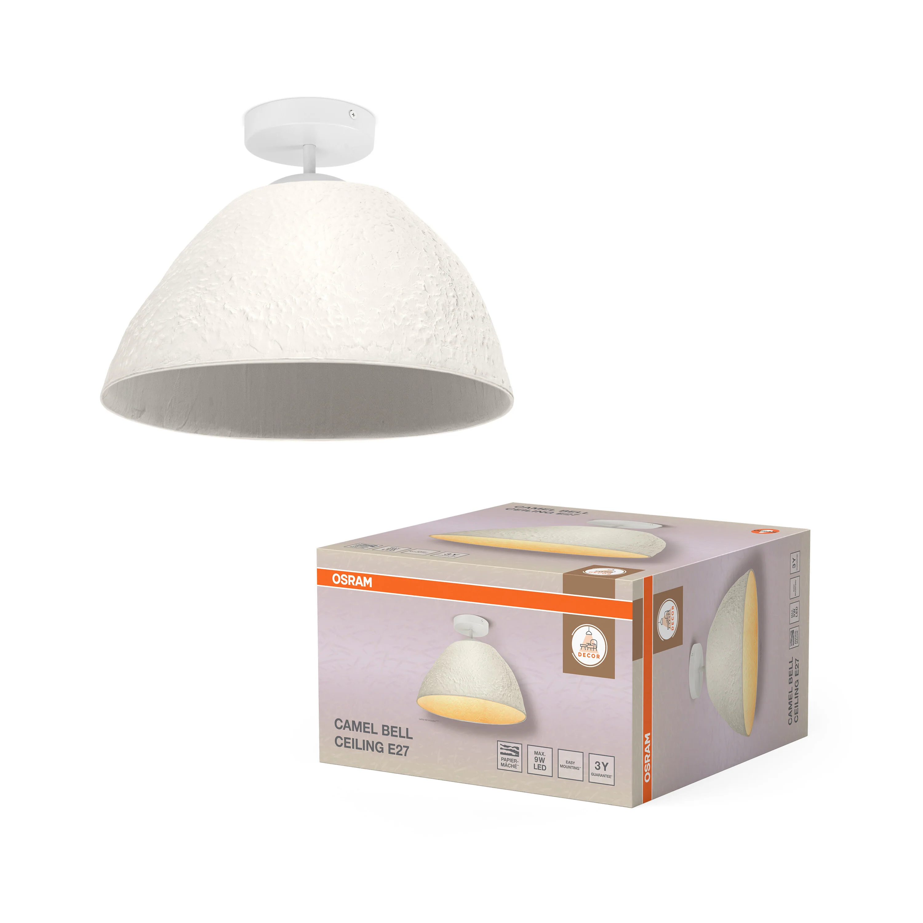OSRAM Decor Camel Bell Plafon E27 biały - Image 5