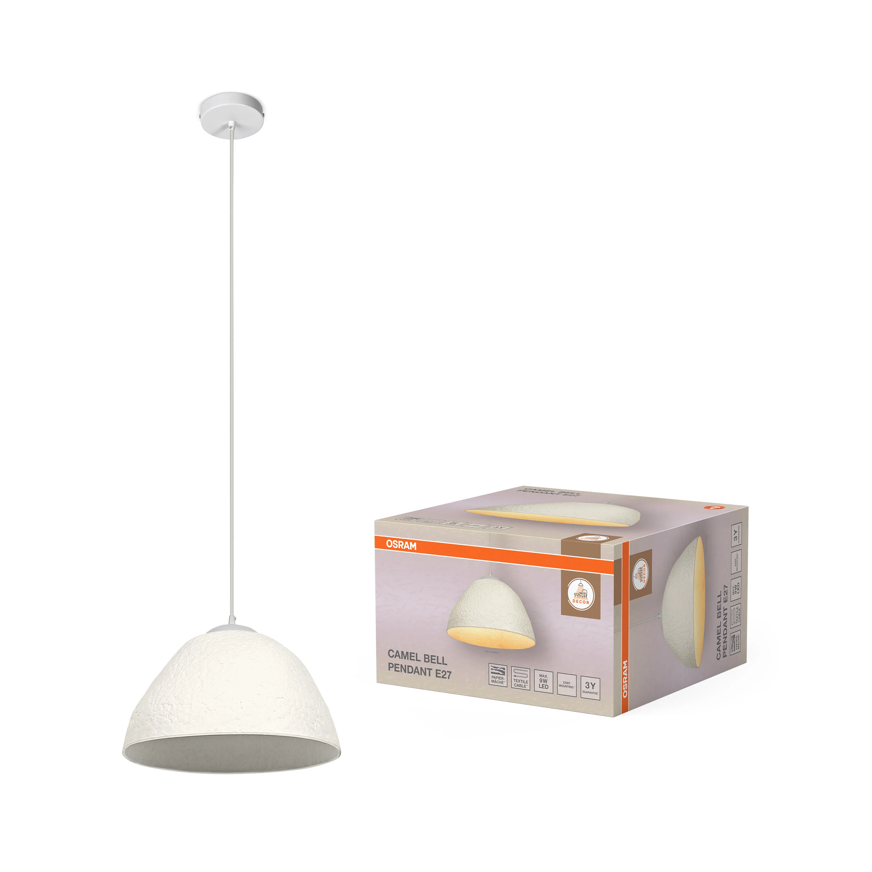 OSRAM Decor Camel Bell Wisząca E27 biały - Image 5
