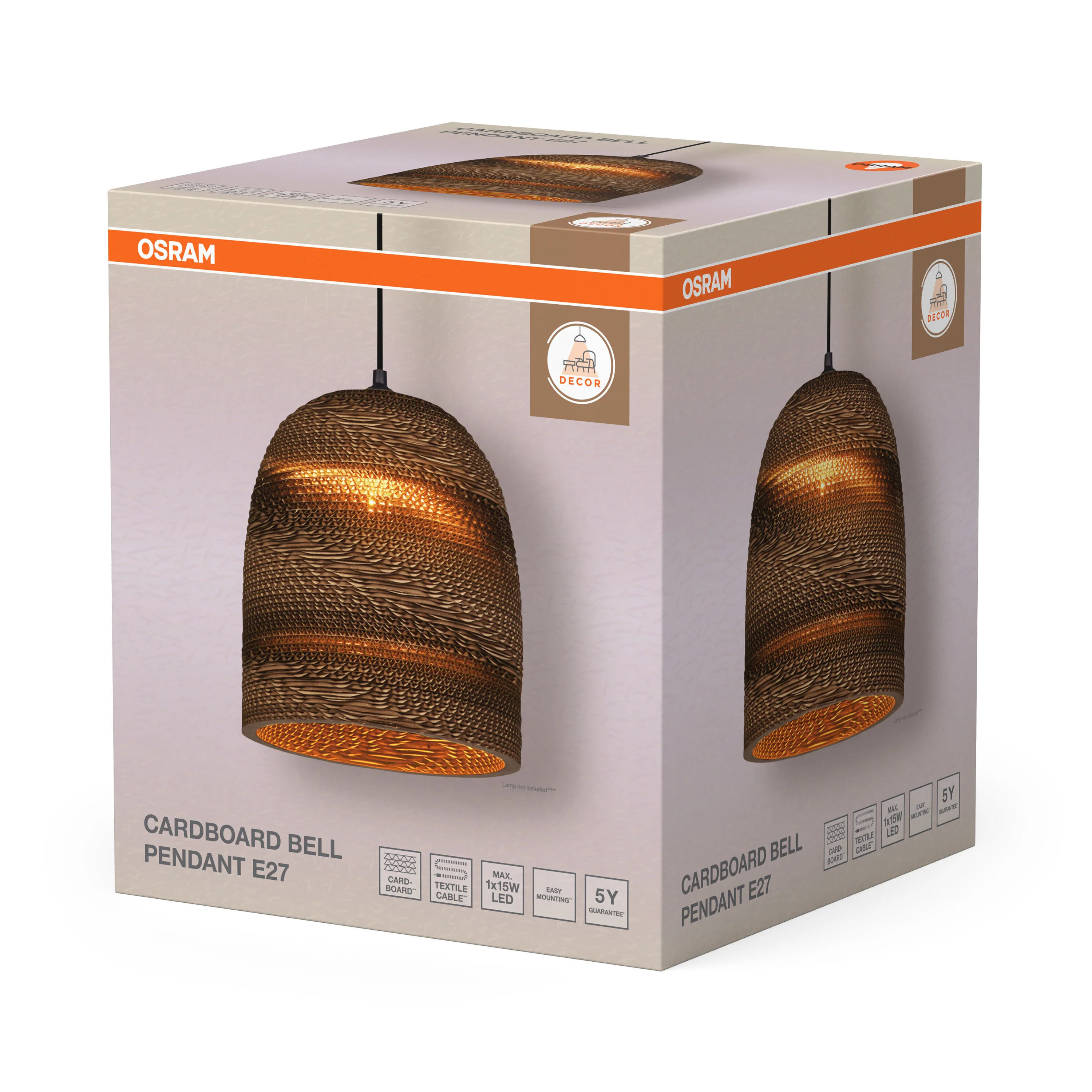 OSRAM Decor Cardboard Ball Wisząca E27  brązowy - Image 6