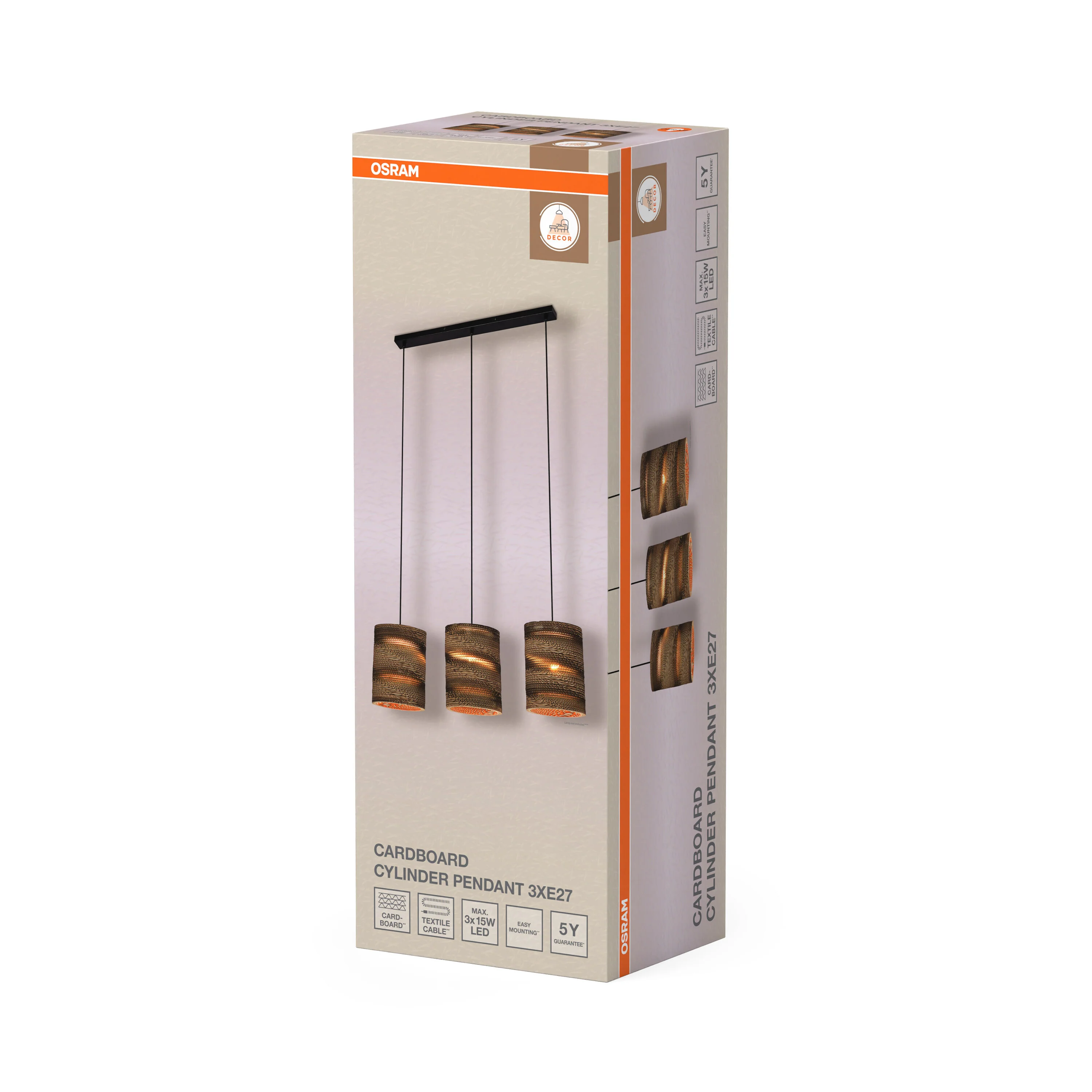 OSRAM Decor Cardboard Cylinder Wisząca  E27 brązowy - Image 6