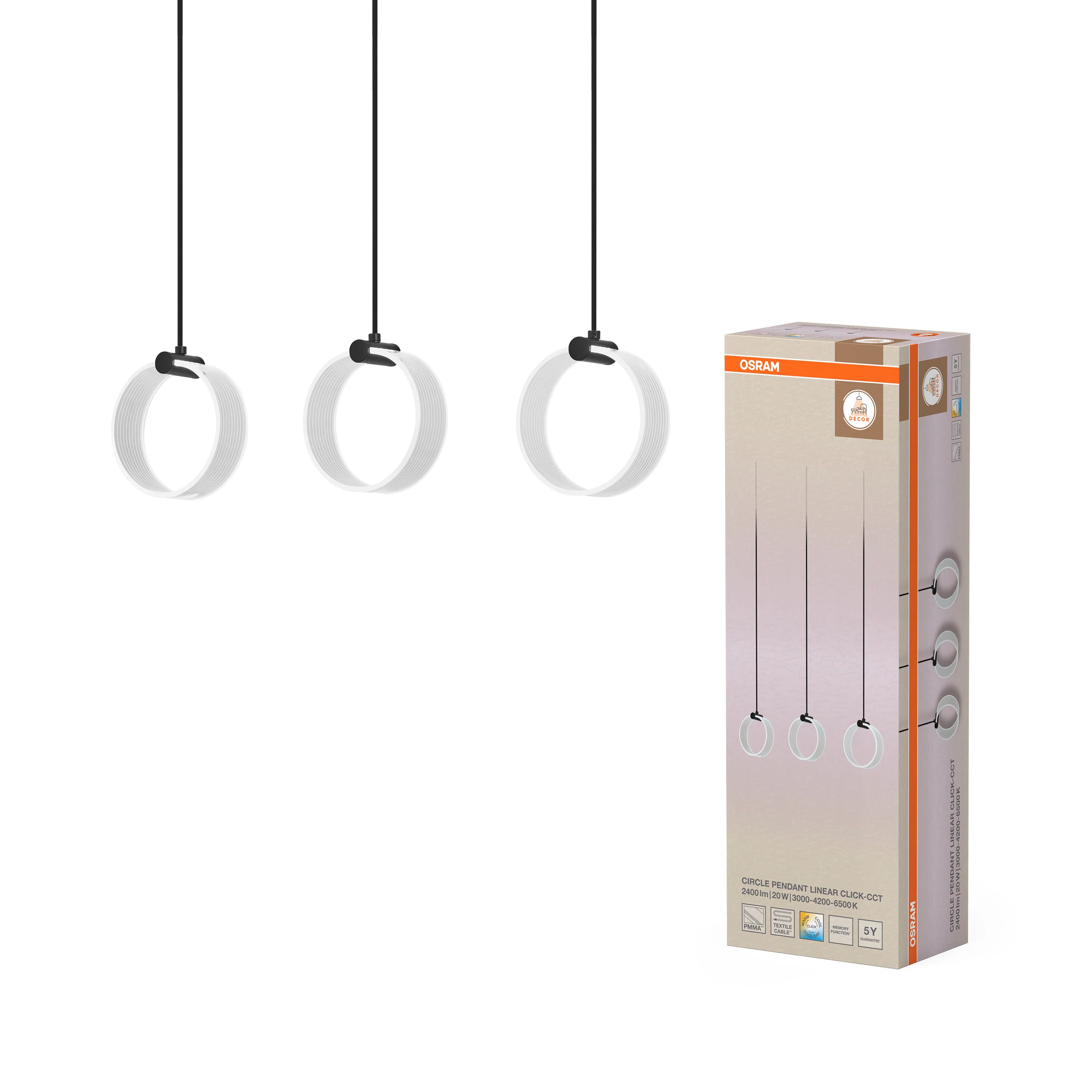 OSRAM Decor Circle Wisząca LN 20W Click CCT czarny - Image 5