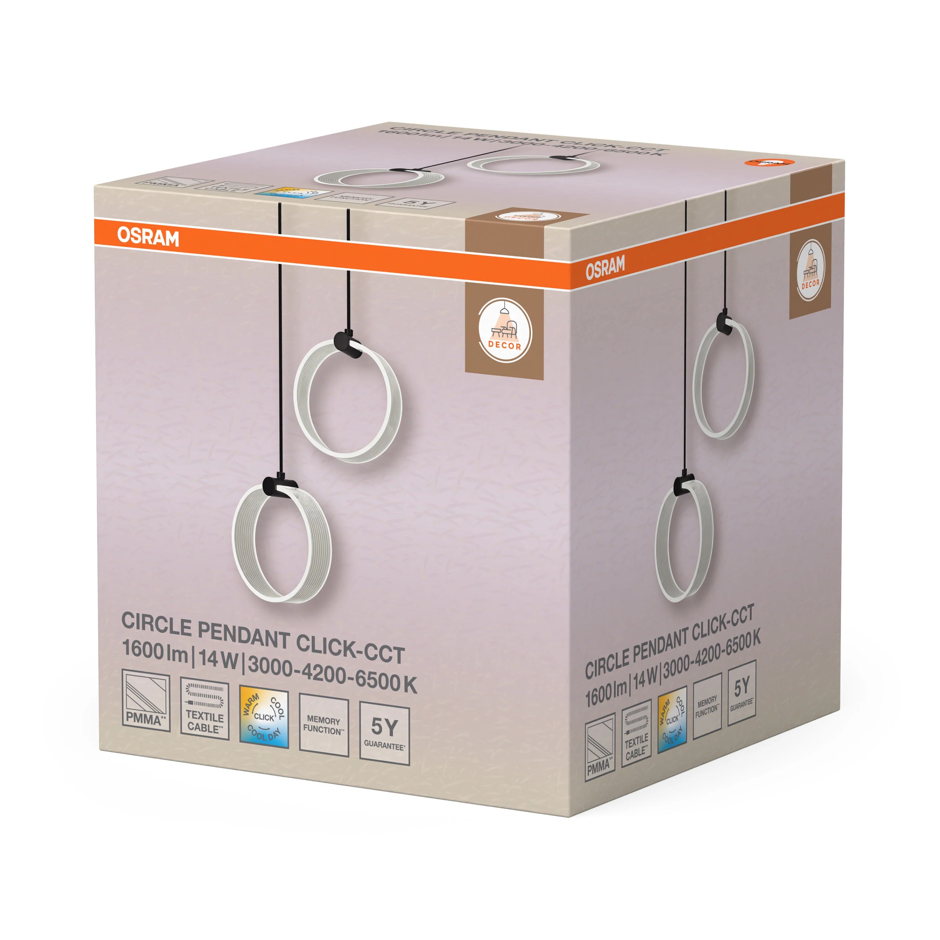 OSRAM Decor Circle Wisząca PL 2x14W Click CCT czarny - Image 6