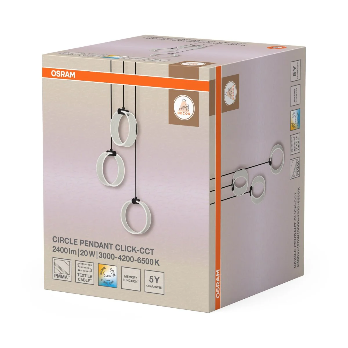 OSRAM Decor Circle Wisząca PL 3x20W Click CCT czarny - Image 2