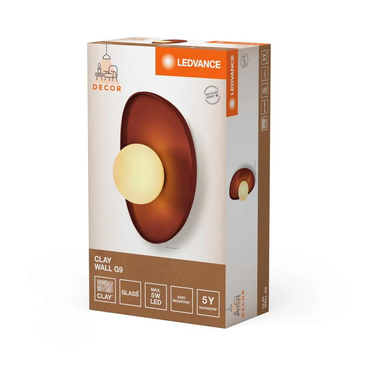 OSRAM Decor Clay Nest Kinkiet 1xG9 brązowy - Image 2