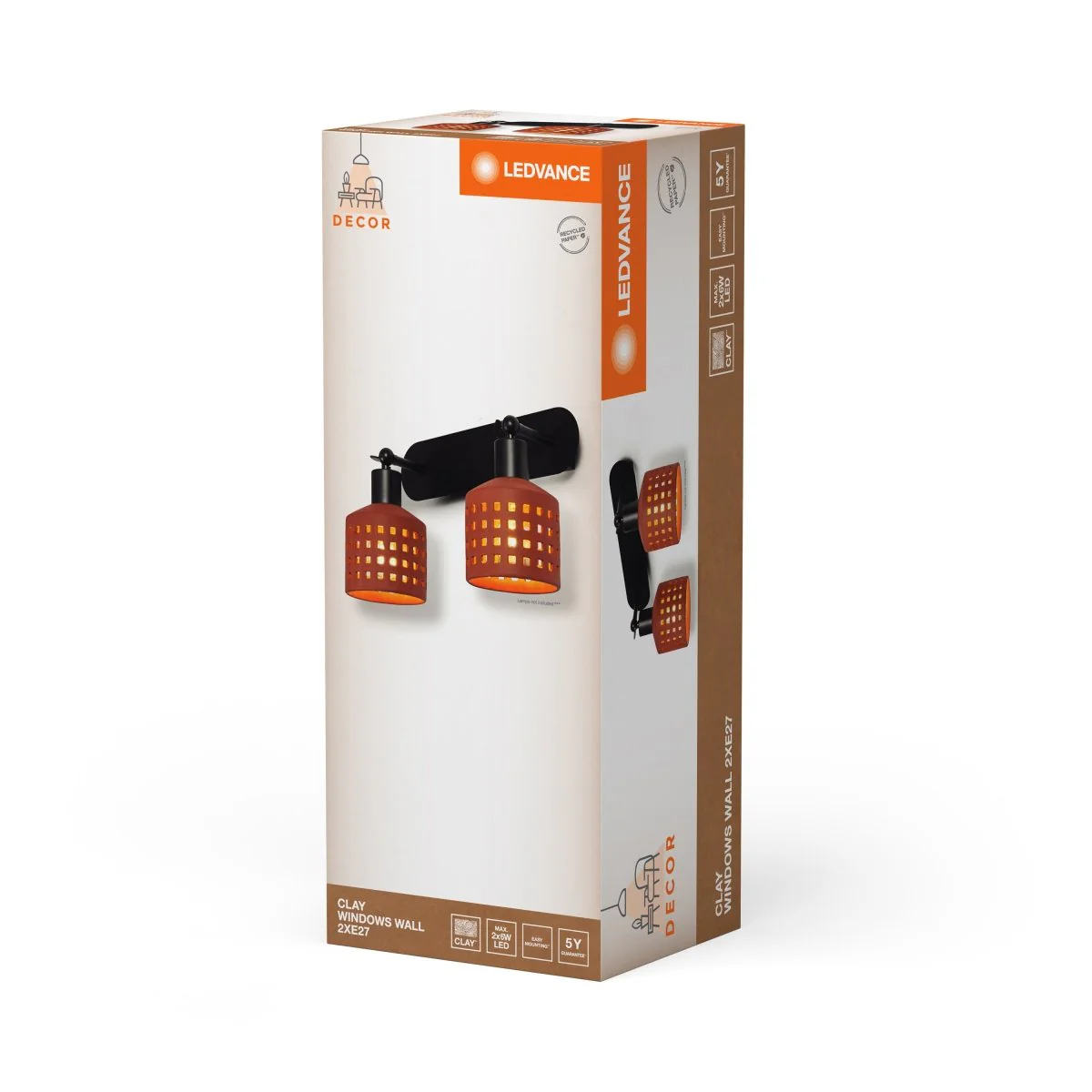OSRAM Decor Clay Windows Lampa stołowa 1xE27 brązowa - Image 2