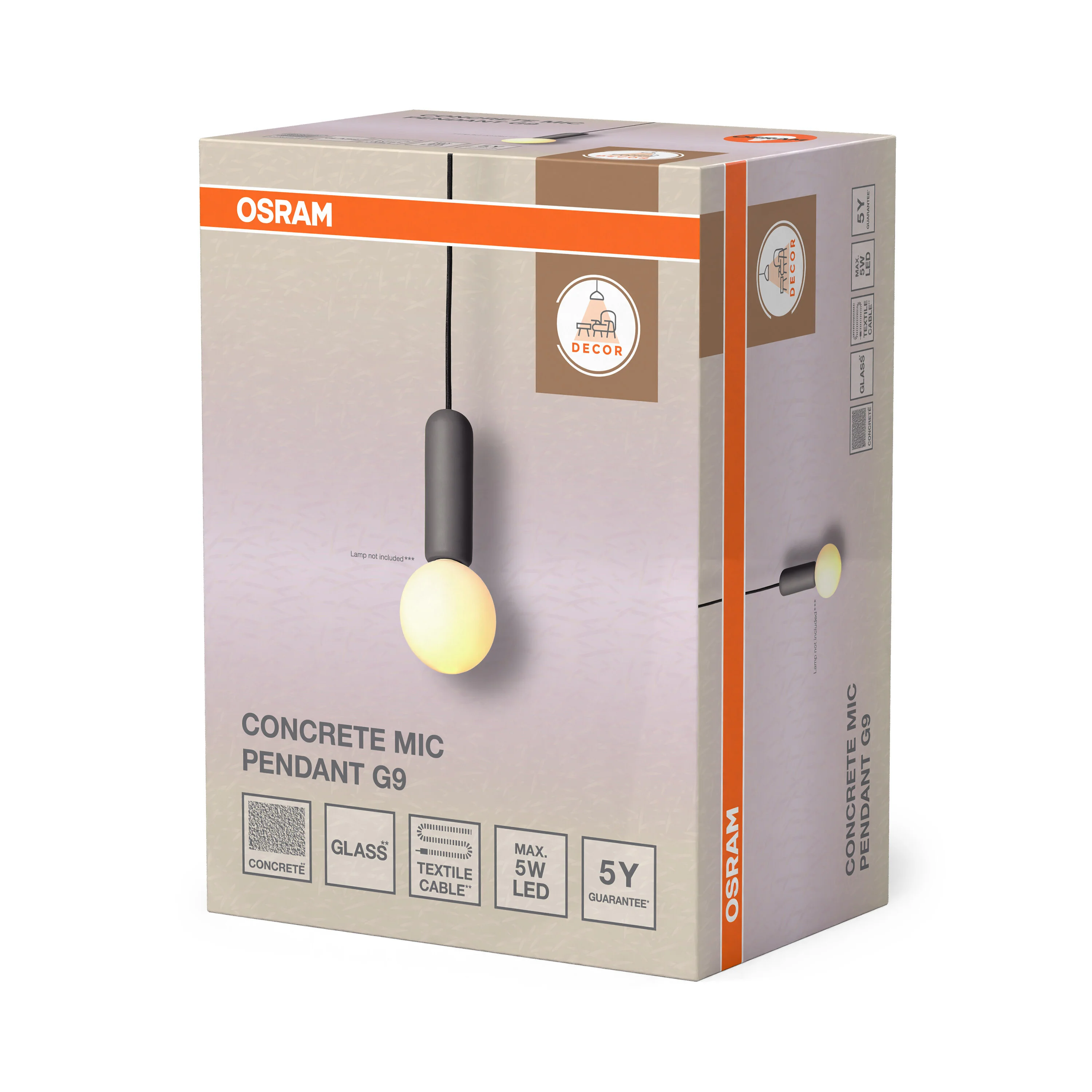 OSRAM Decor Concrete Mic Wisząca 1xG9 ciemnoszary - Image 6