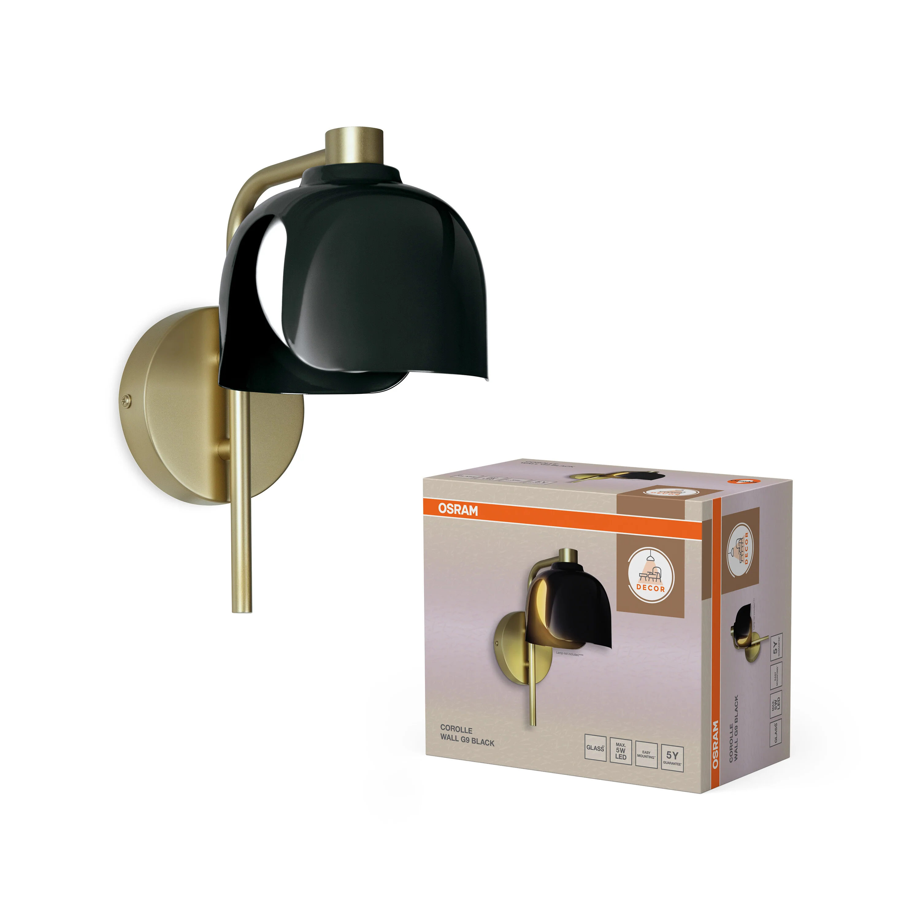 OSRAM Decor Corolle Kinkiet G9 czarny - Image 5