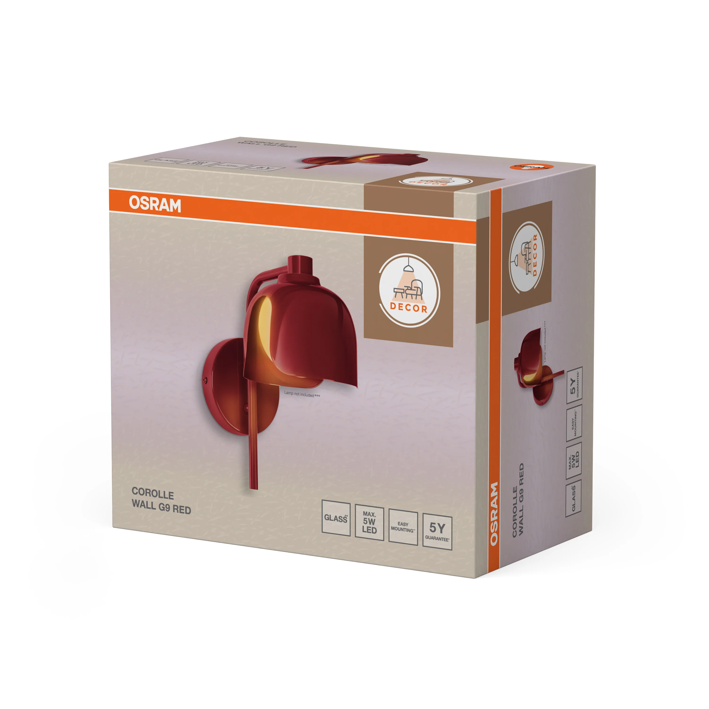 OSRAM Decor Corolle Kinkiet G9 czerwony - Image 6