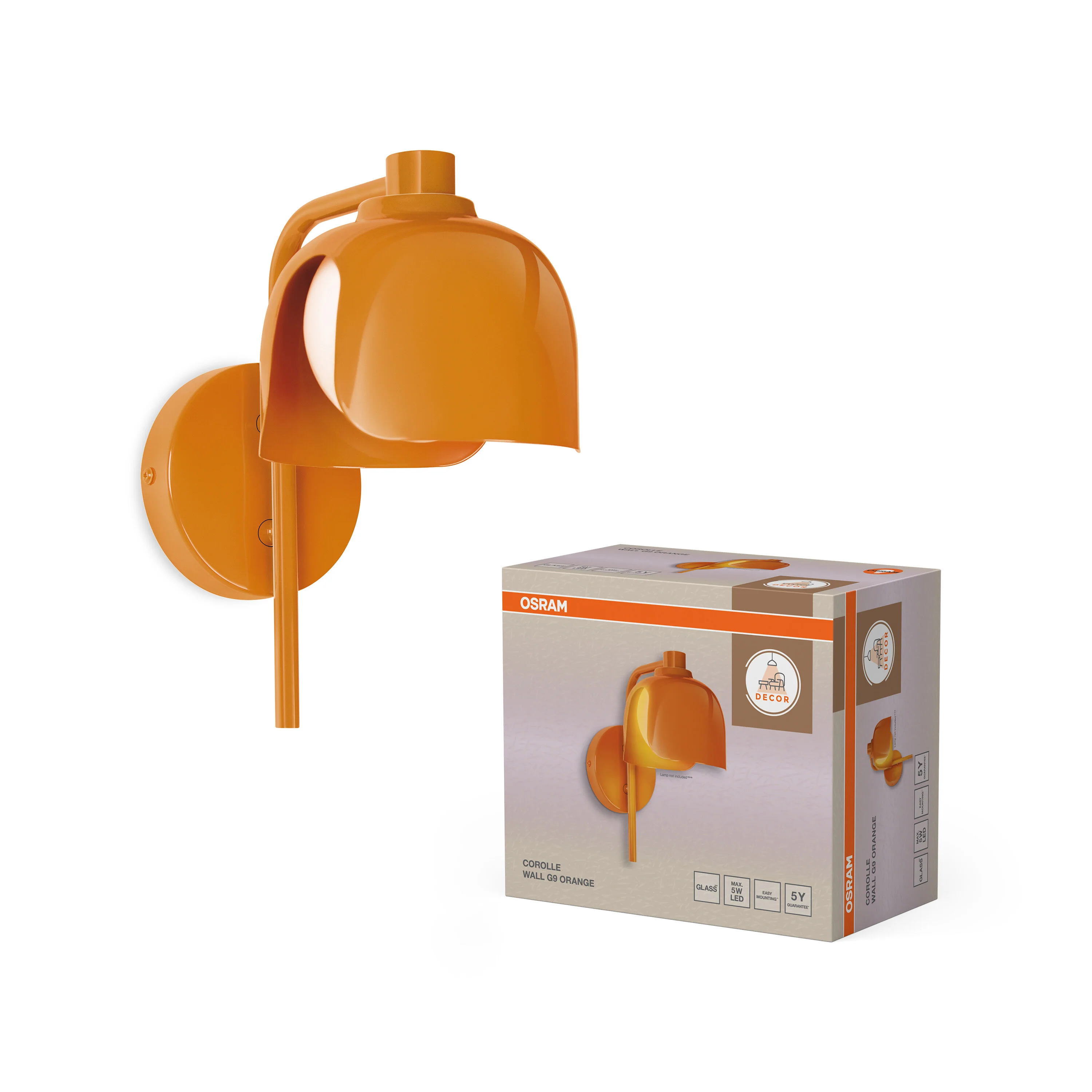 OSRAM Decor Corolle Kinkiet G9 pomarańczowy - Image 5