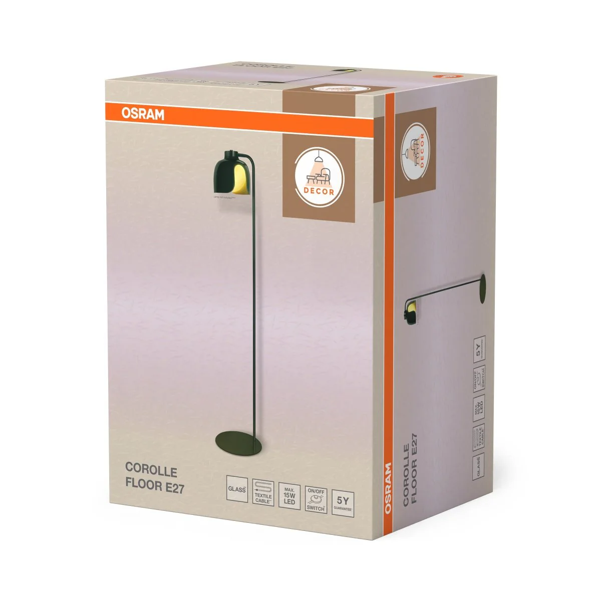 OSRAM Decor Corolle Lampa stojąca E27 zielona - Image 2