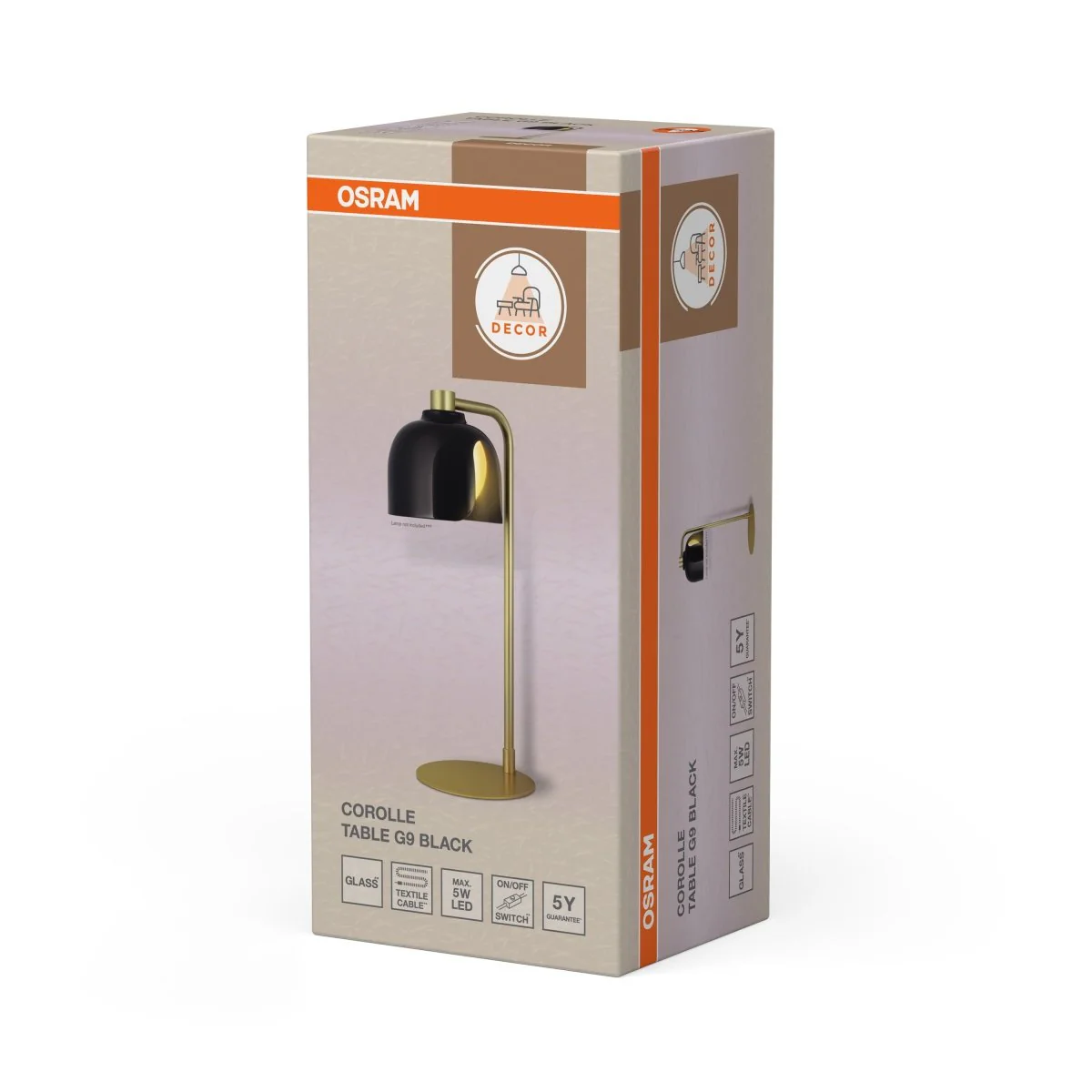 OSRAM Decor Corolle Lampa stołowa G9 czarna - Image 2