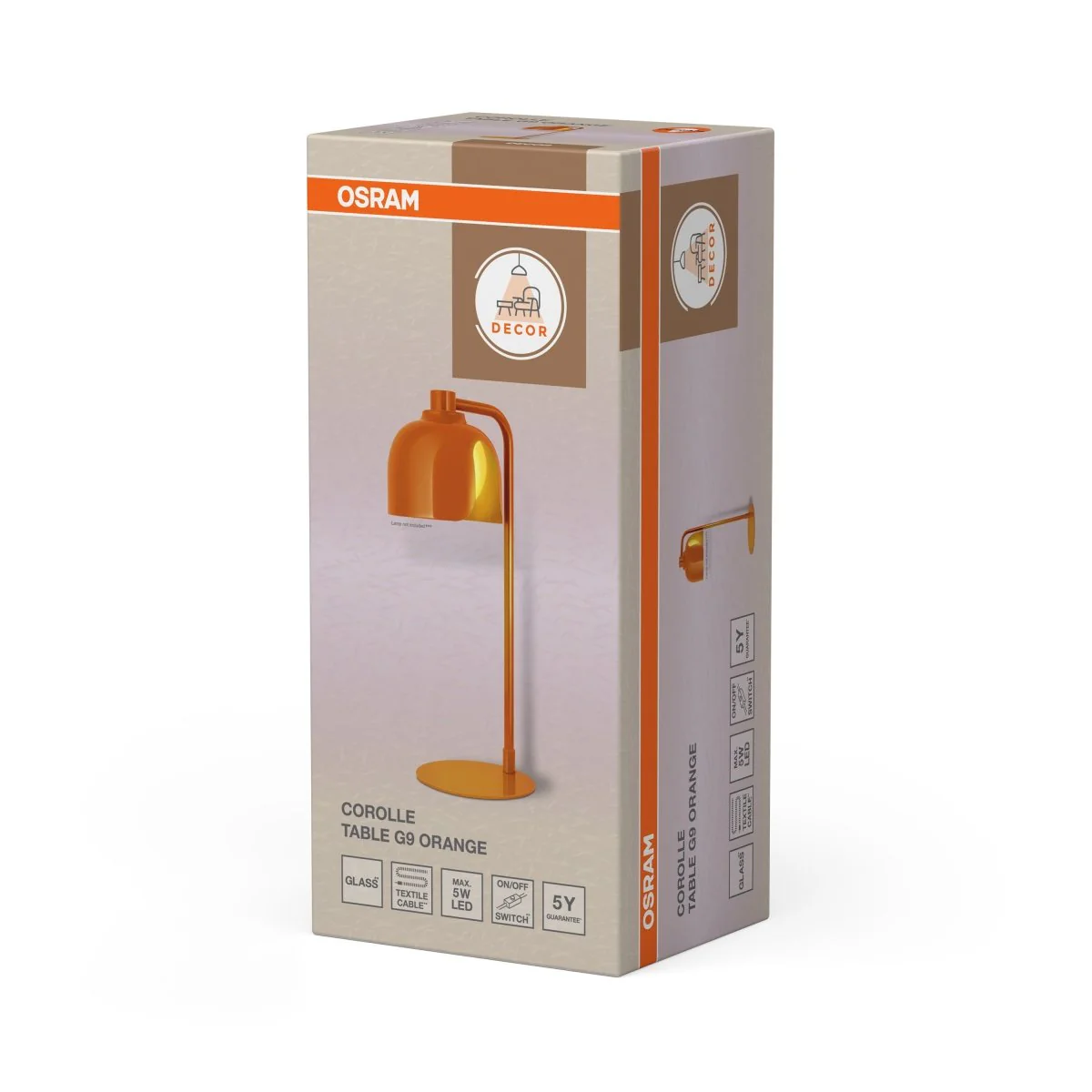 OSRAM Decor Corolle Lampa stołowa G9 pomarańczowa - Image 2